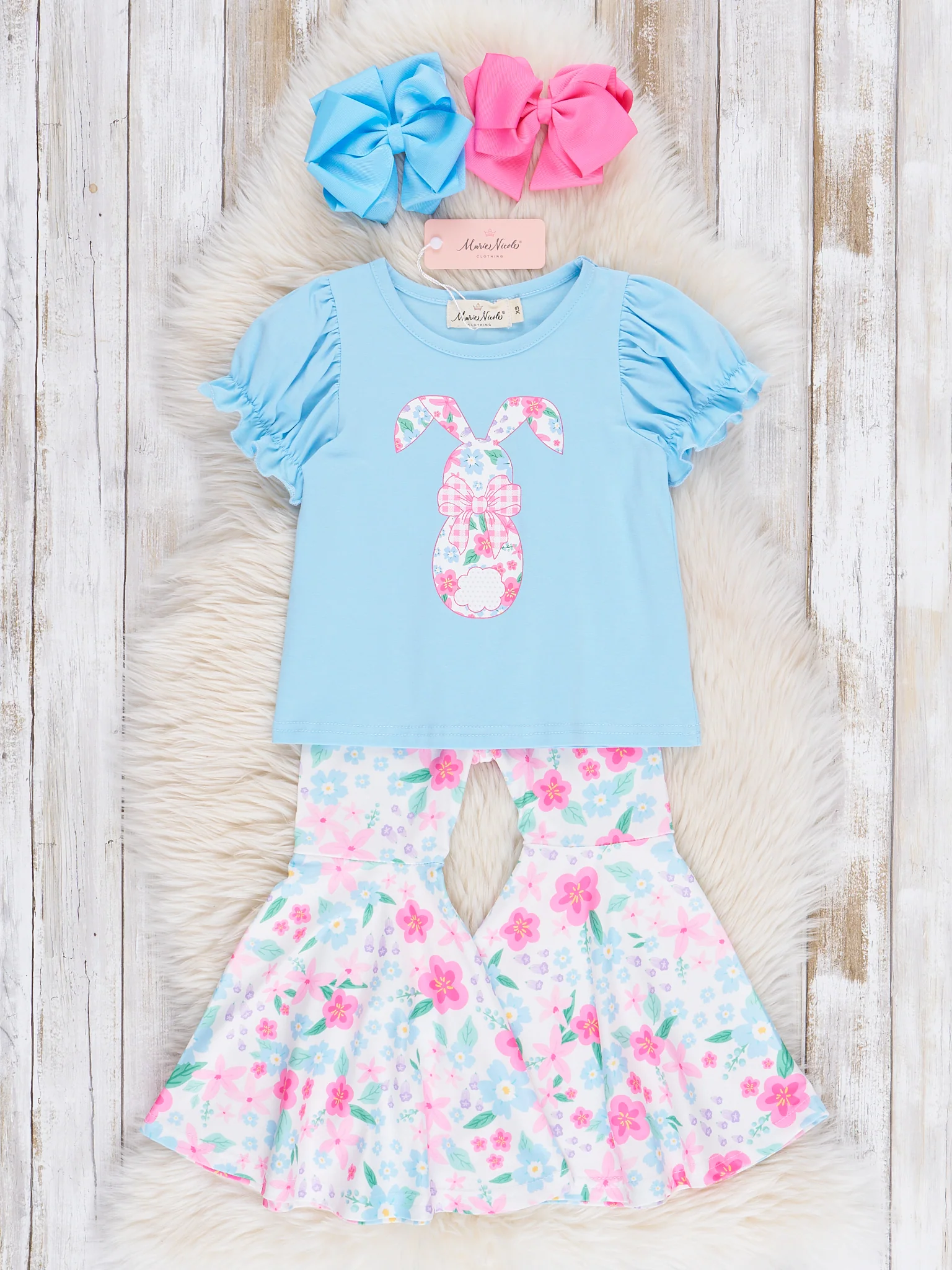 Bright Buttercups Bunny Bell Bottom Outfit - Image 2