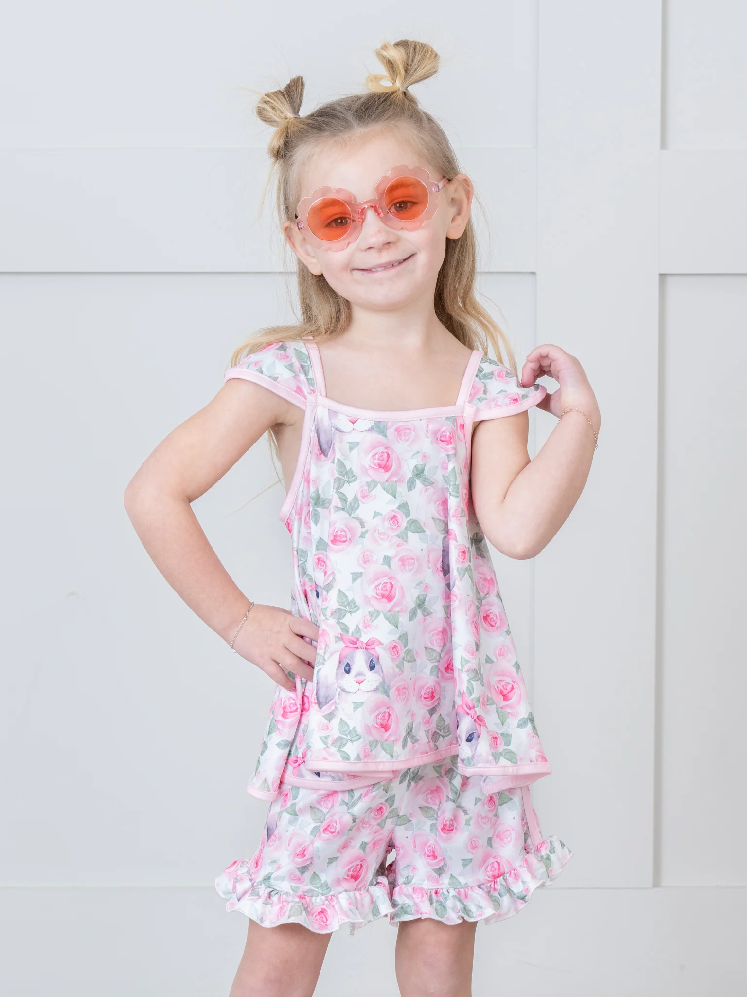 Bright Rose Bunny Tank Outfit - Image 5