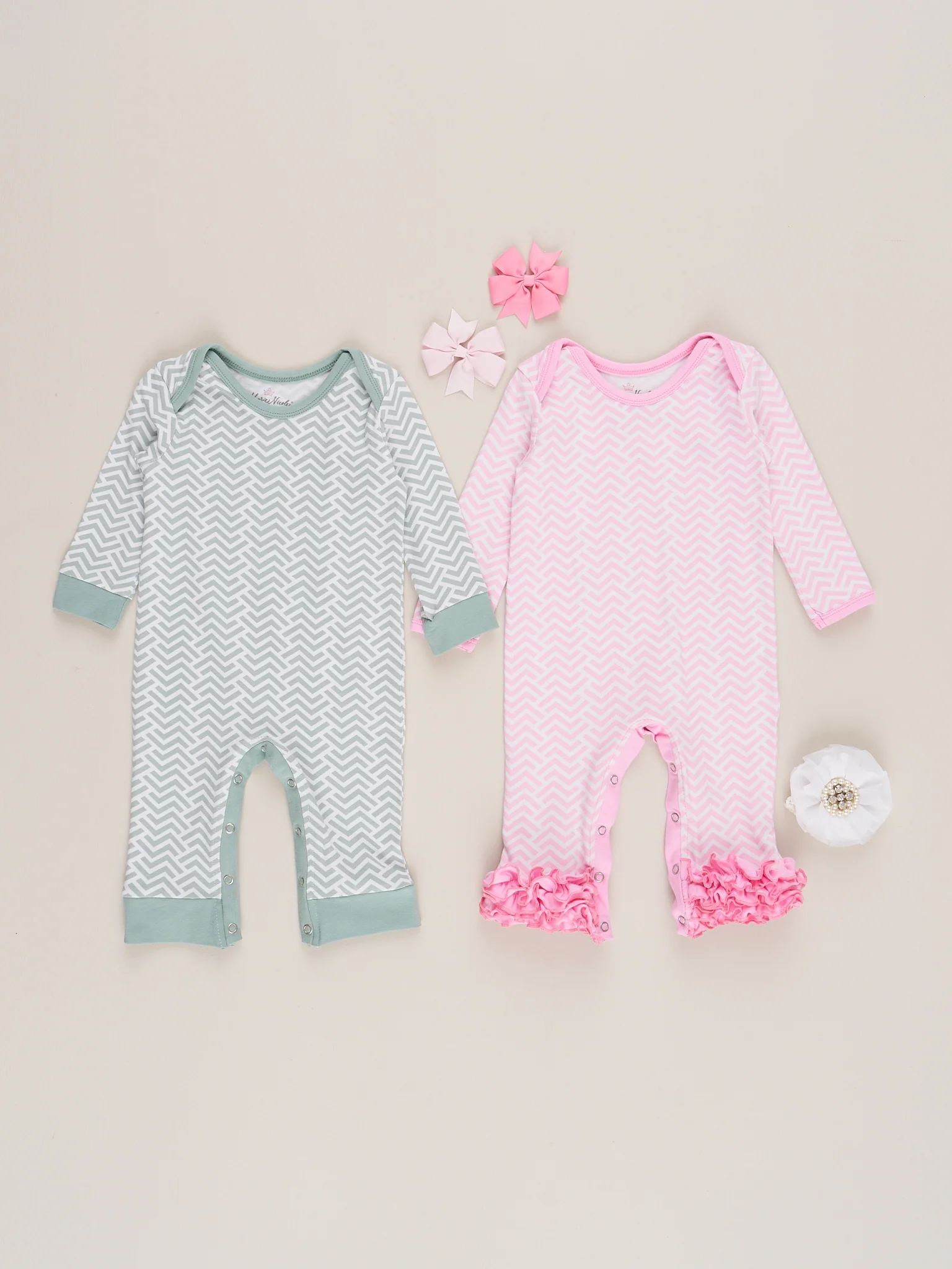Broken Chevron Stripe Sleeper Pajamas - Image 2