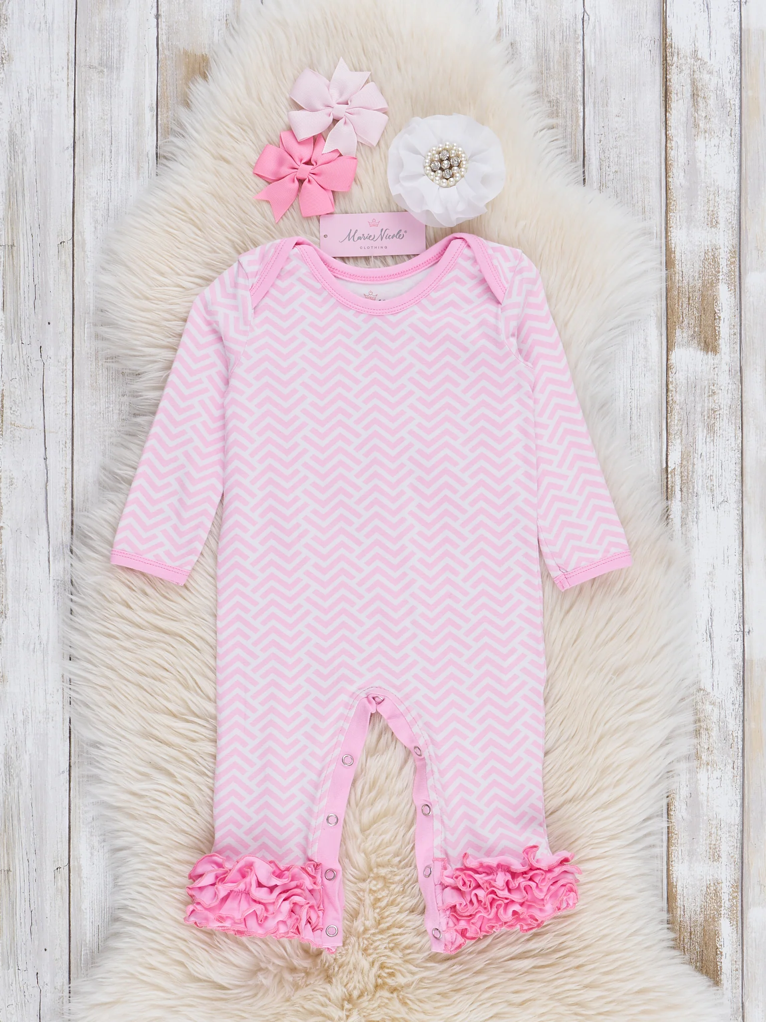 Broken Chevron Stripe Sleeper Pajamas - Image 4