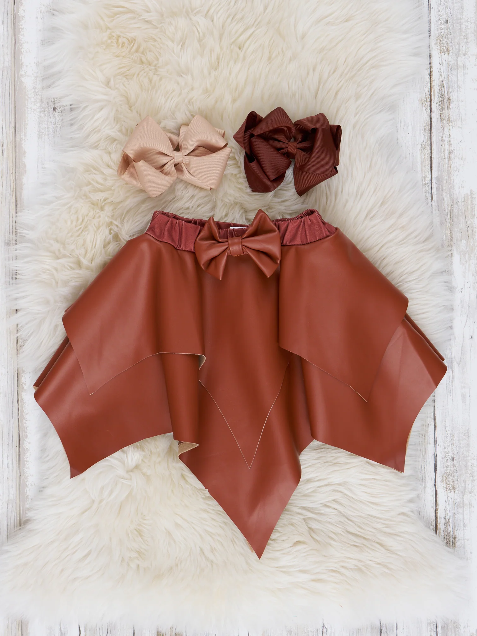 Brown Faux Leather Ghost Leopard Print Outfit - Image 4