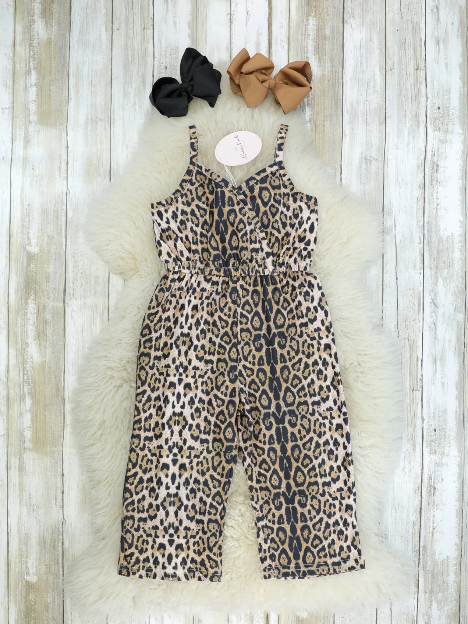 Brown Leopard Print Jumpsuit/Romper