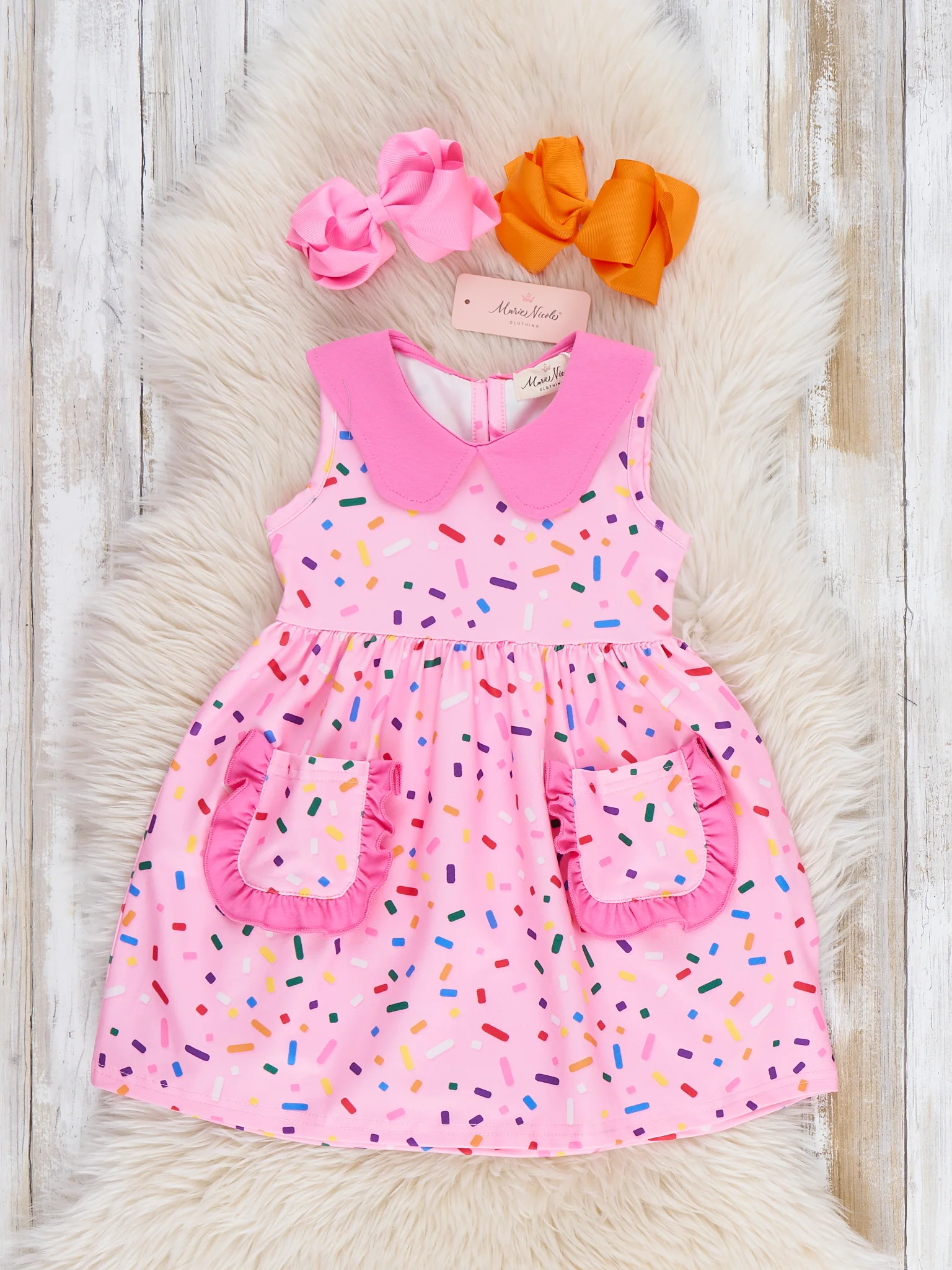 Bubblegum Sprinkles Ruffle Dress - Image 2
