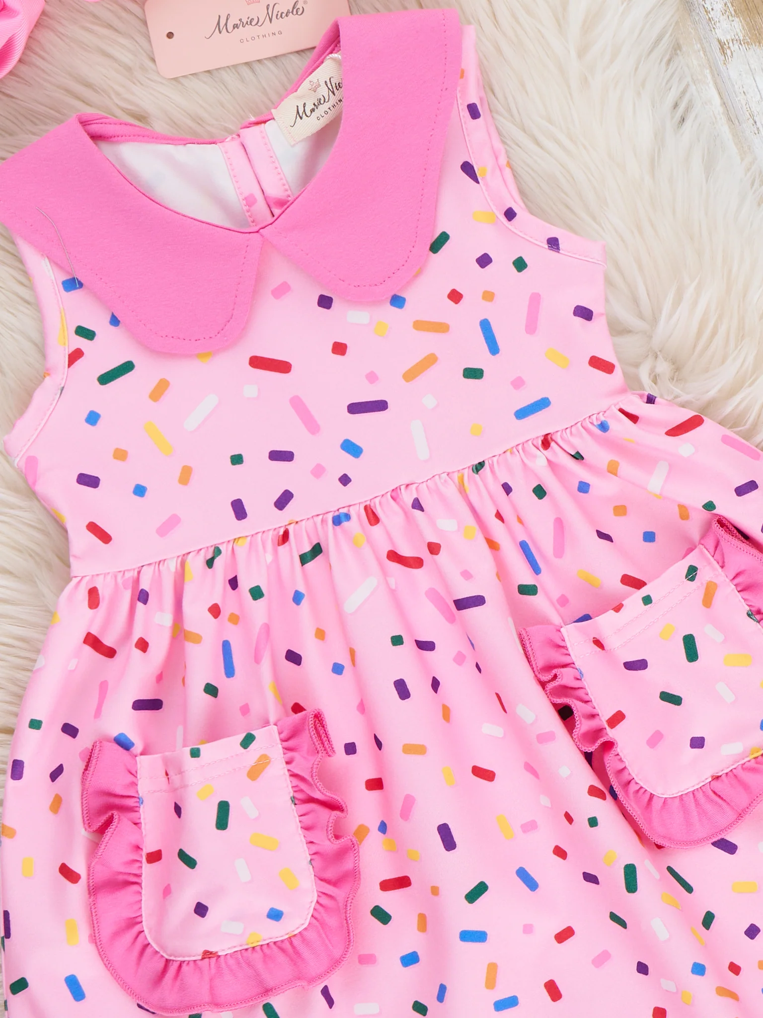 Bubblegum Sprinkles Ruffle Dress - Image 3