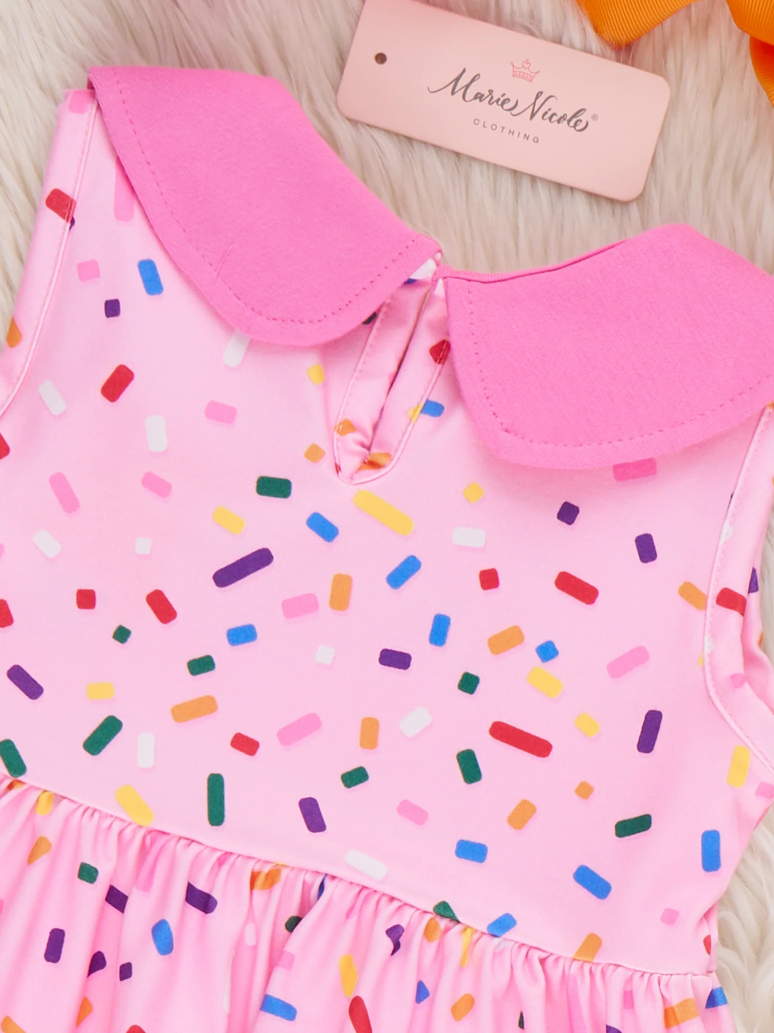 Bubblegum Sprinkles Ruffle Dress - Image 4