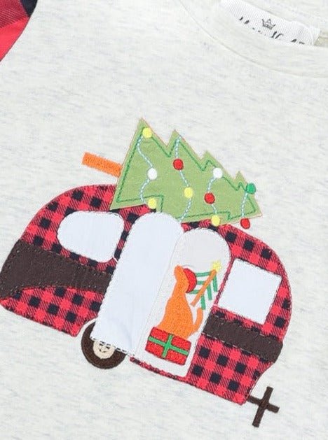 Buffalo Plaid Camper Ruffle Romper - Image 2