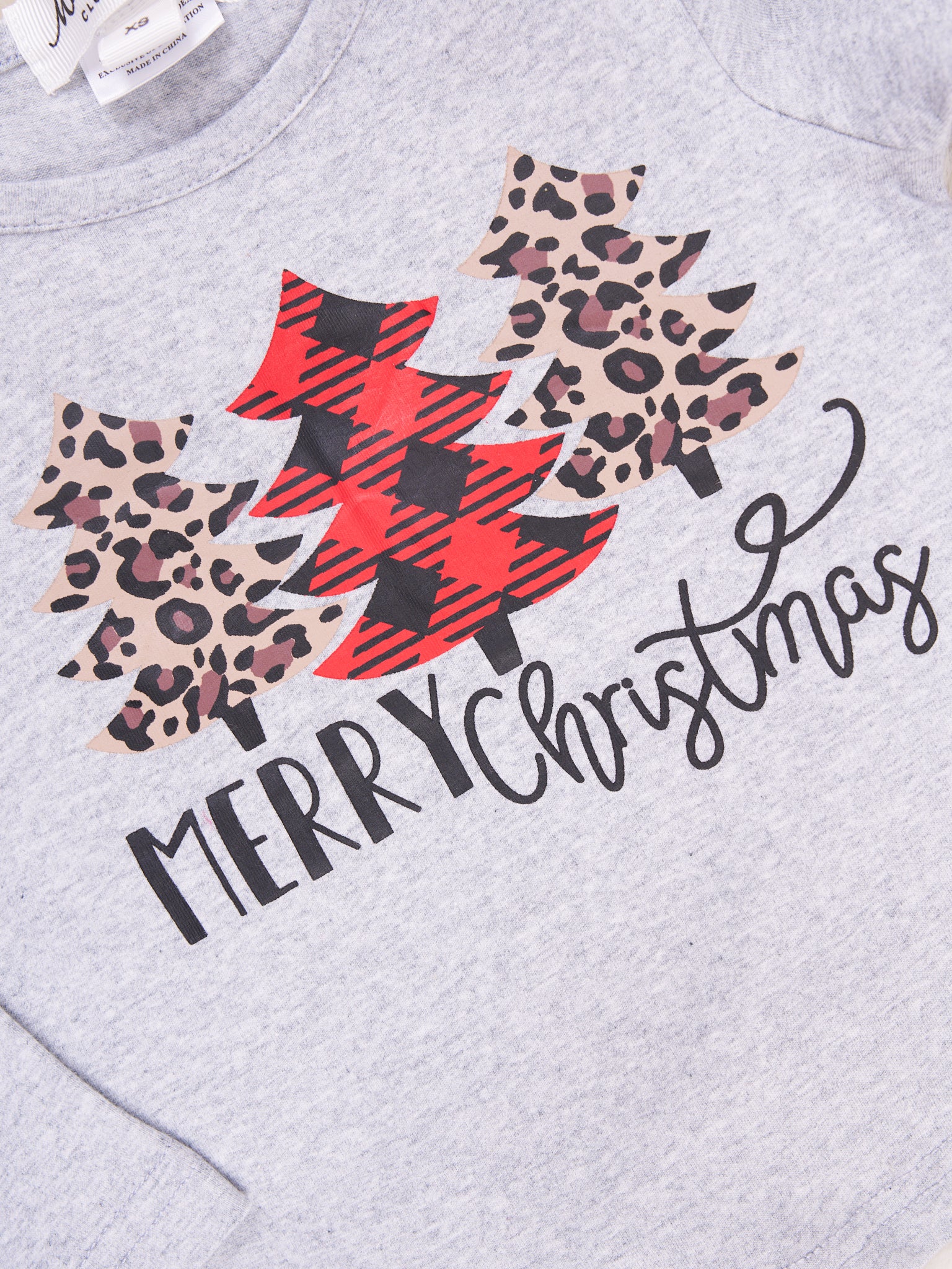 Buffalo Plaid Christmas Tree Ruffle Romper - Image 2