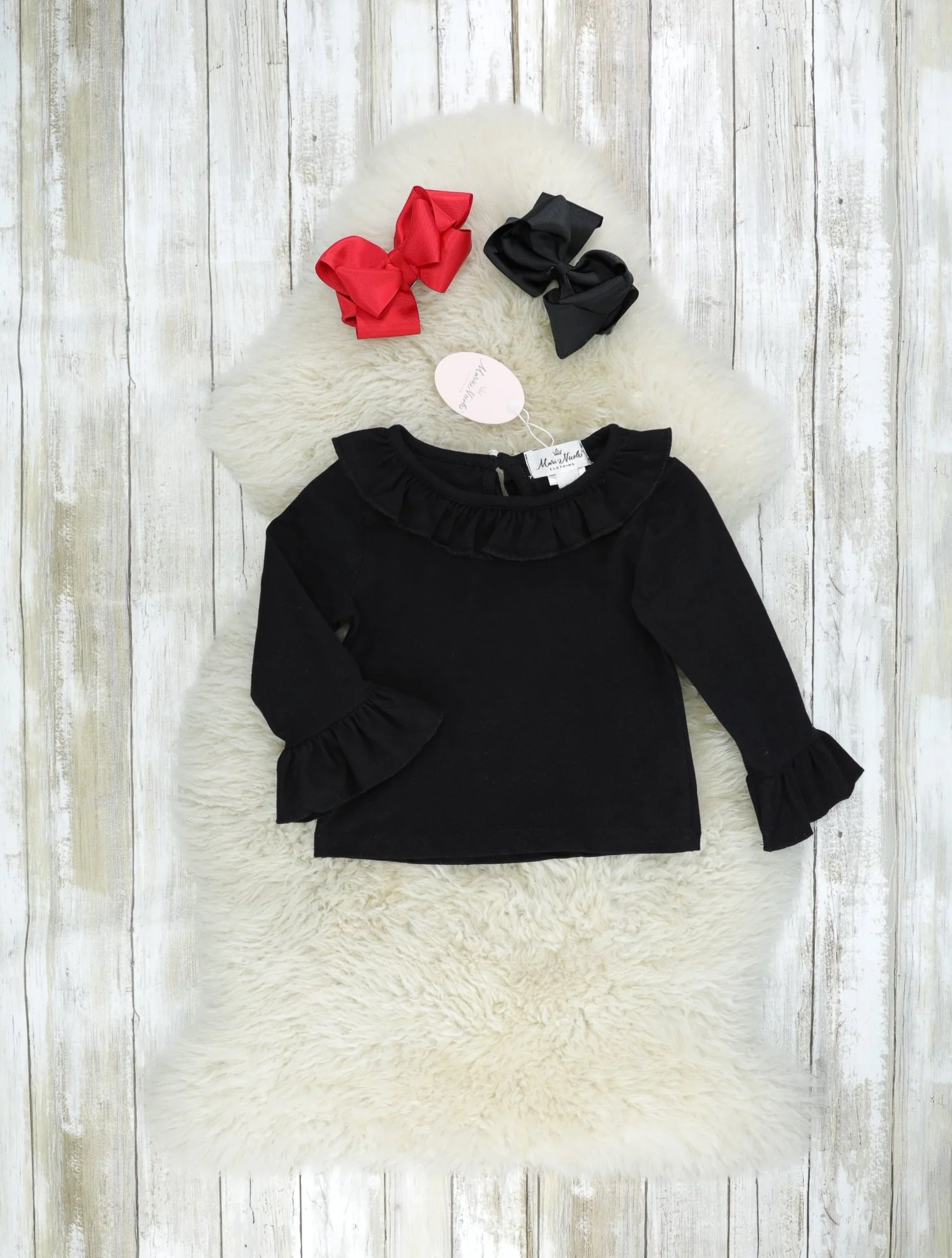 Buffalo Plaid Santa Ruffle Overall Dress - Image 2