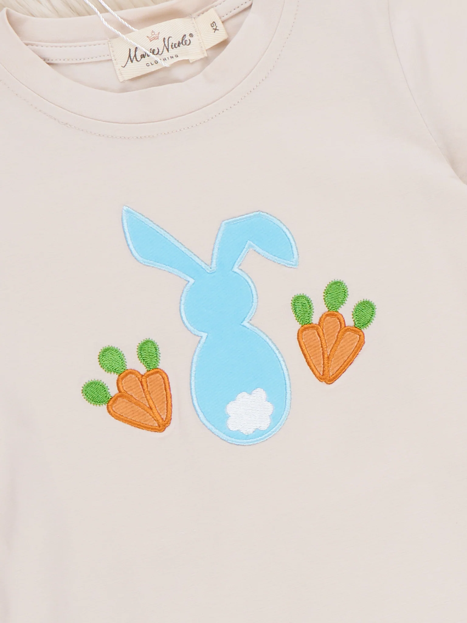 Bunny & Carrot Patch Embroidered Outfit - Image 2
