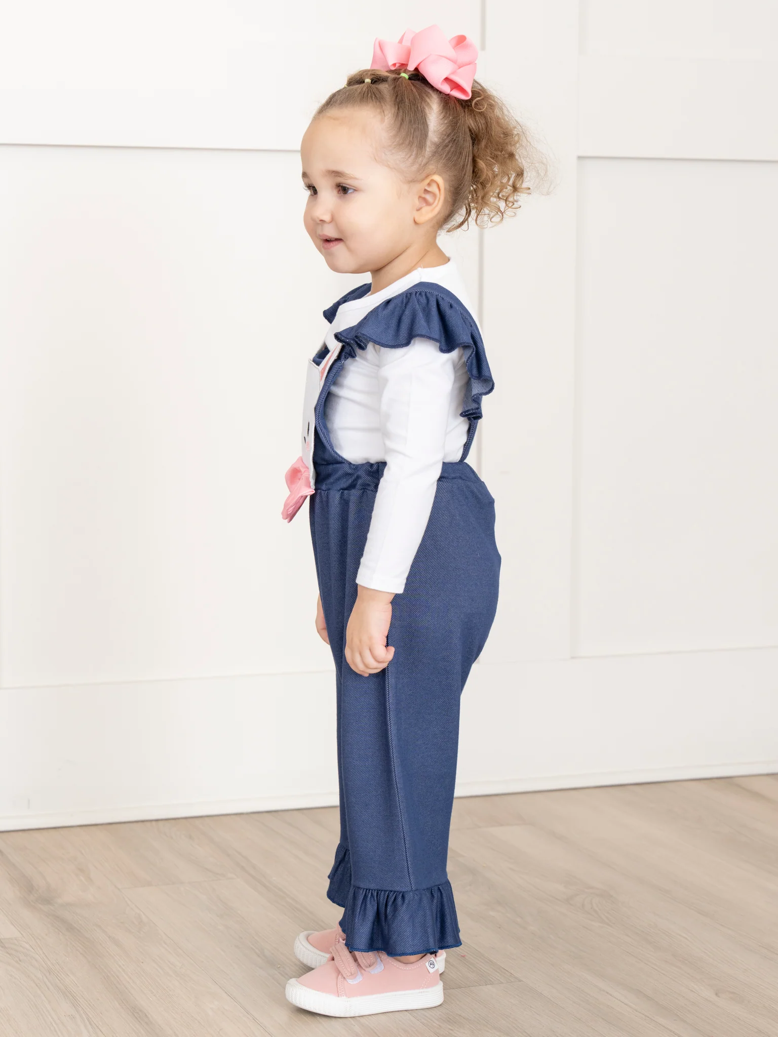 Bunny Chambray Flutter Sleeve Ruffle Jumpsuit - Image 6