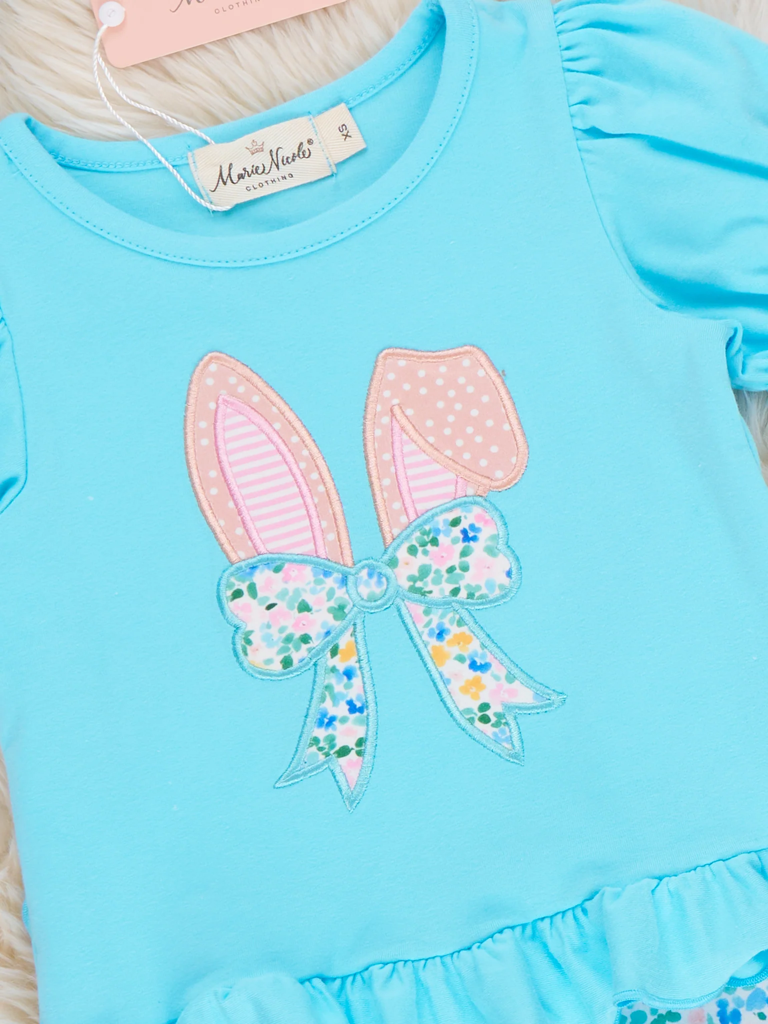Bunny Ears Blooms Embroidered Outfit - Image 3