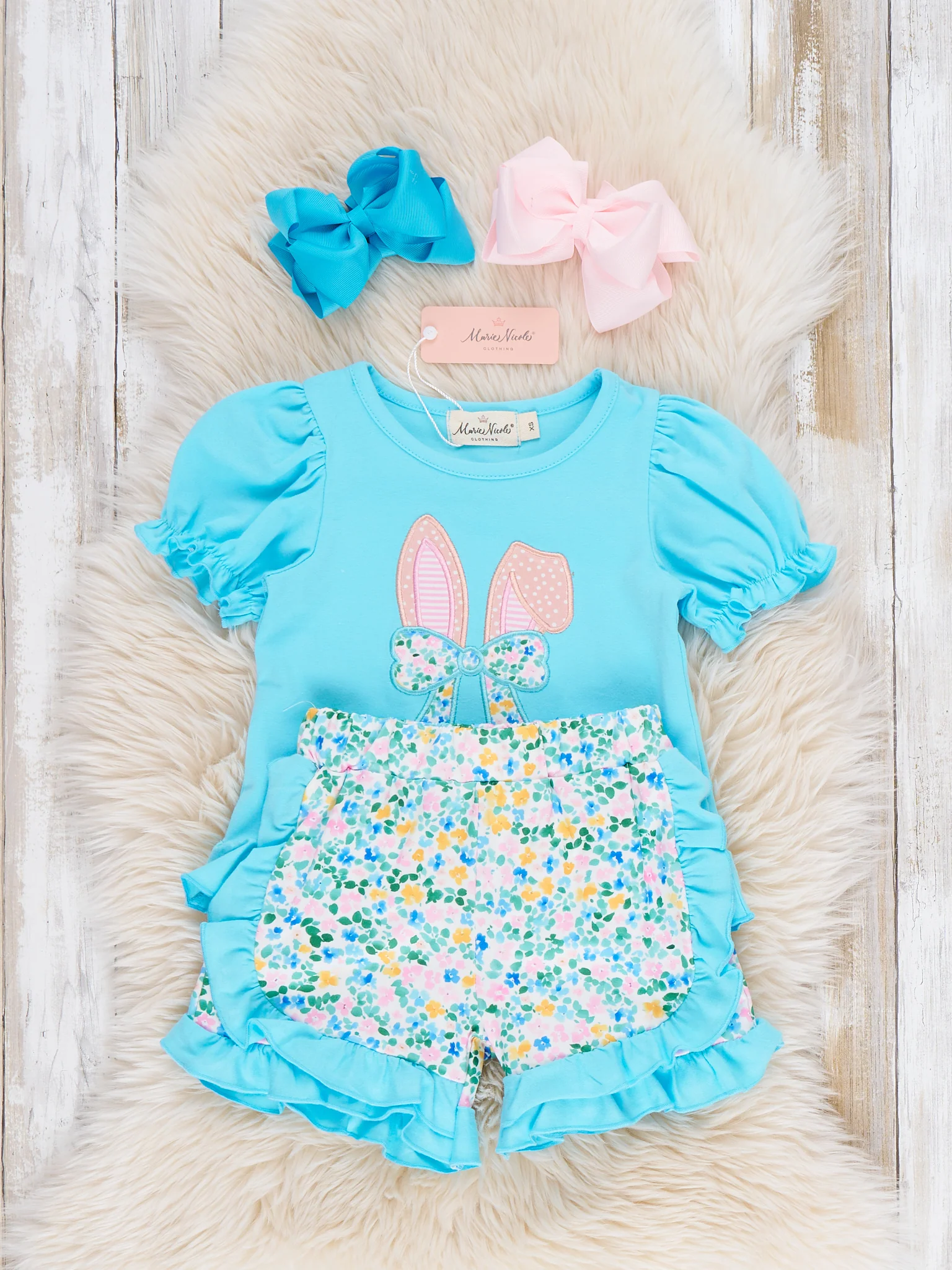 Bunny Ears Blooms Embroidered Outfit - Image 4