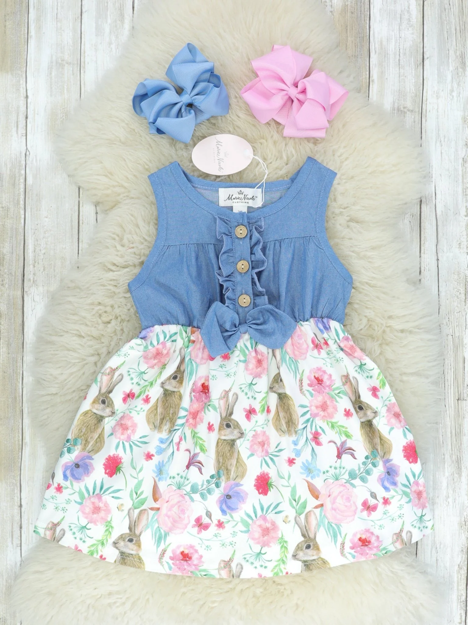 Bunny Floral Chambray Dress