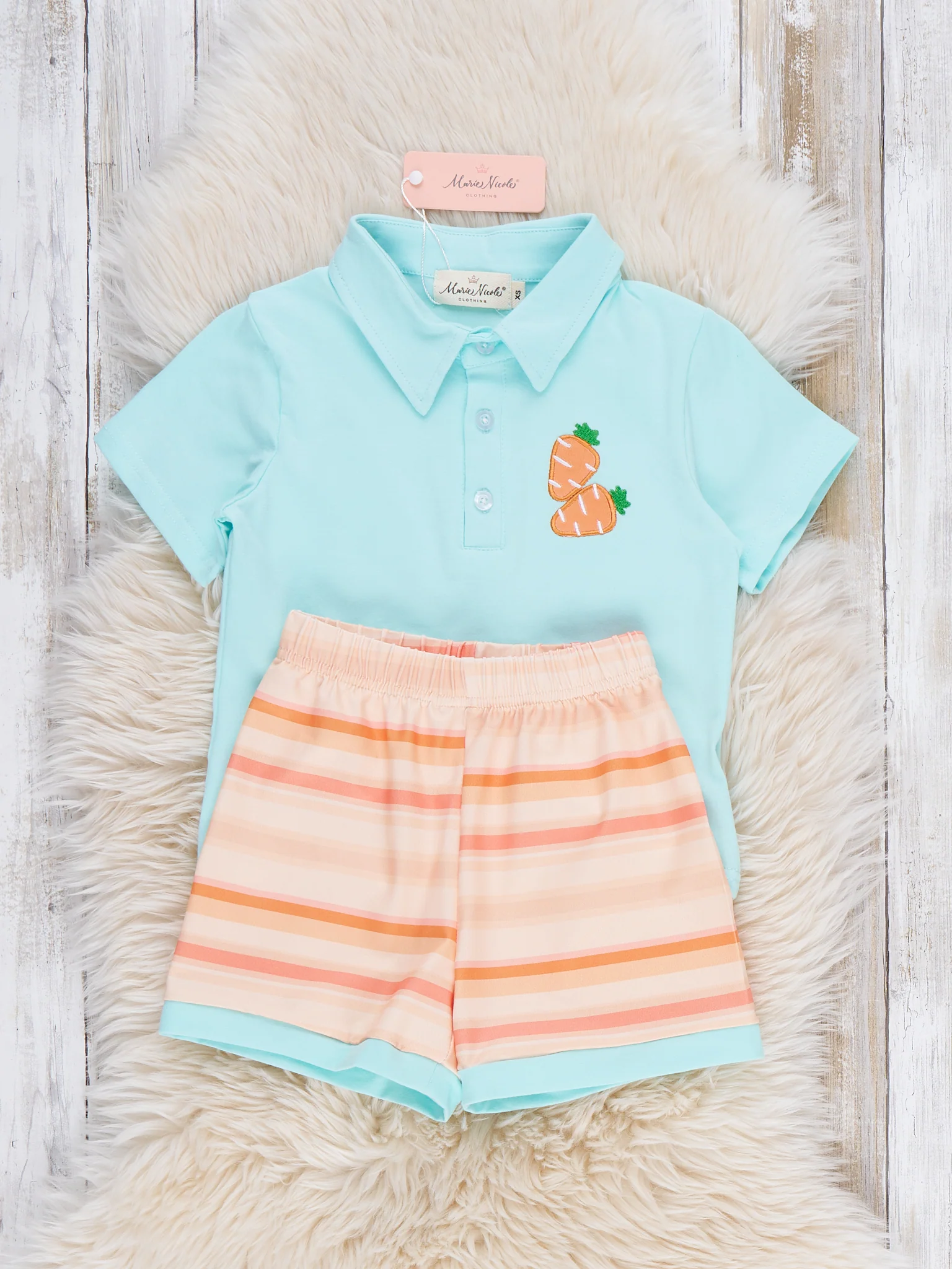 Bunny Hop Carrot Trail Embroidered Outfit - Image 3