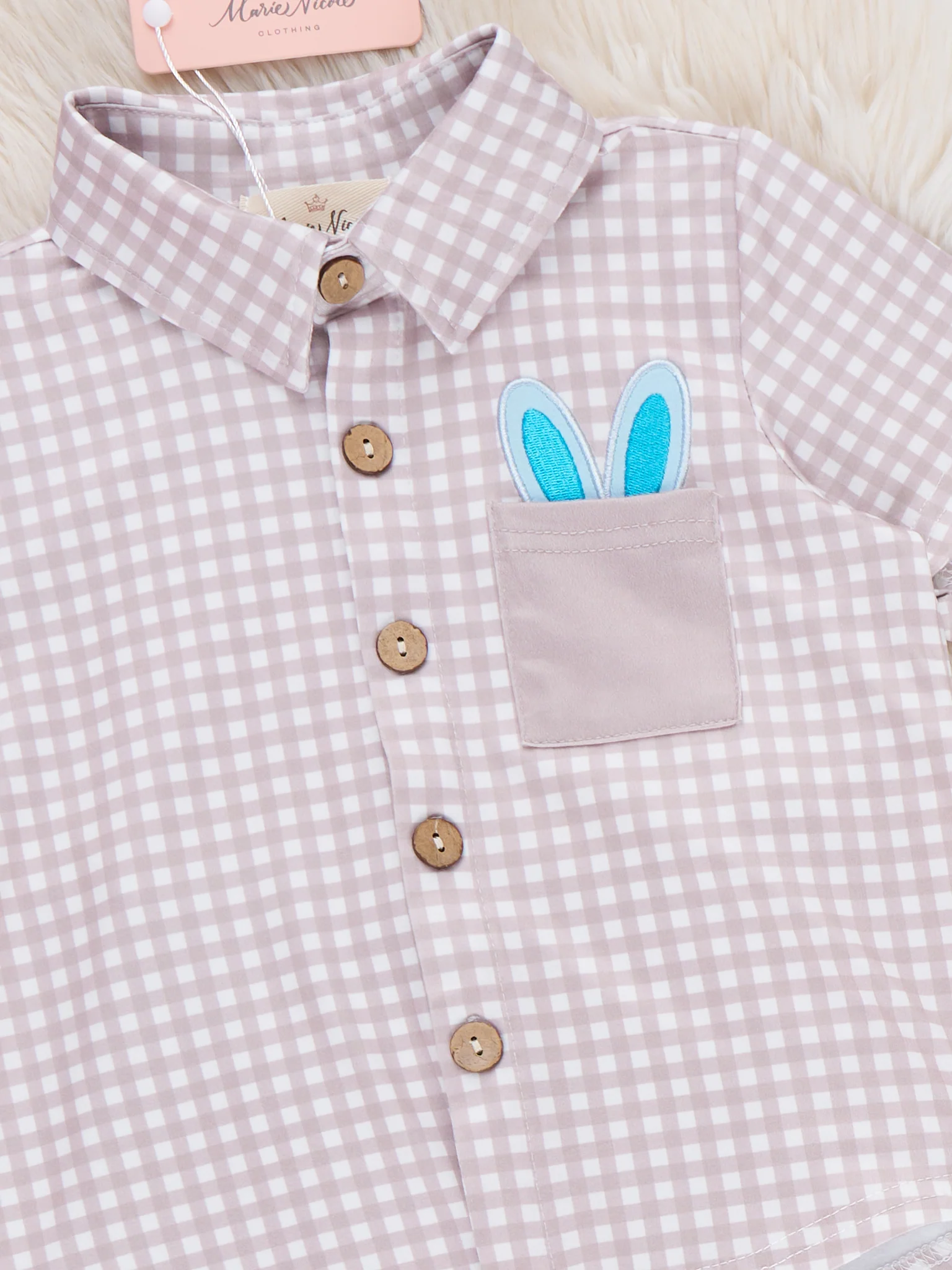 Bunny Peek Pocket Embroidered Outfit - Image 2