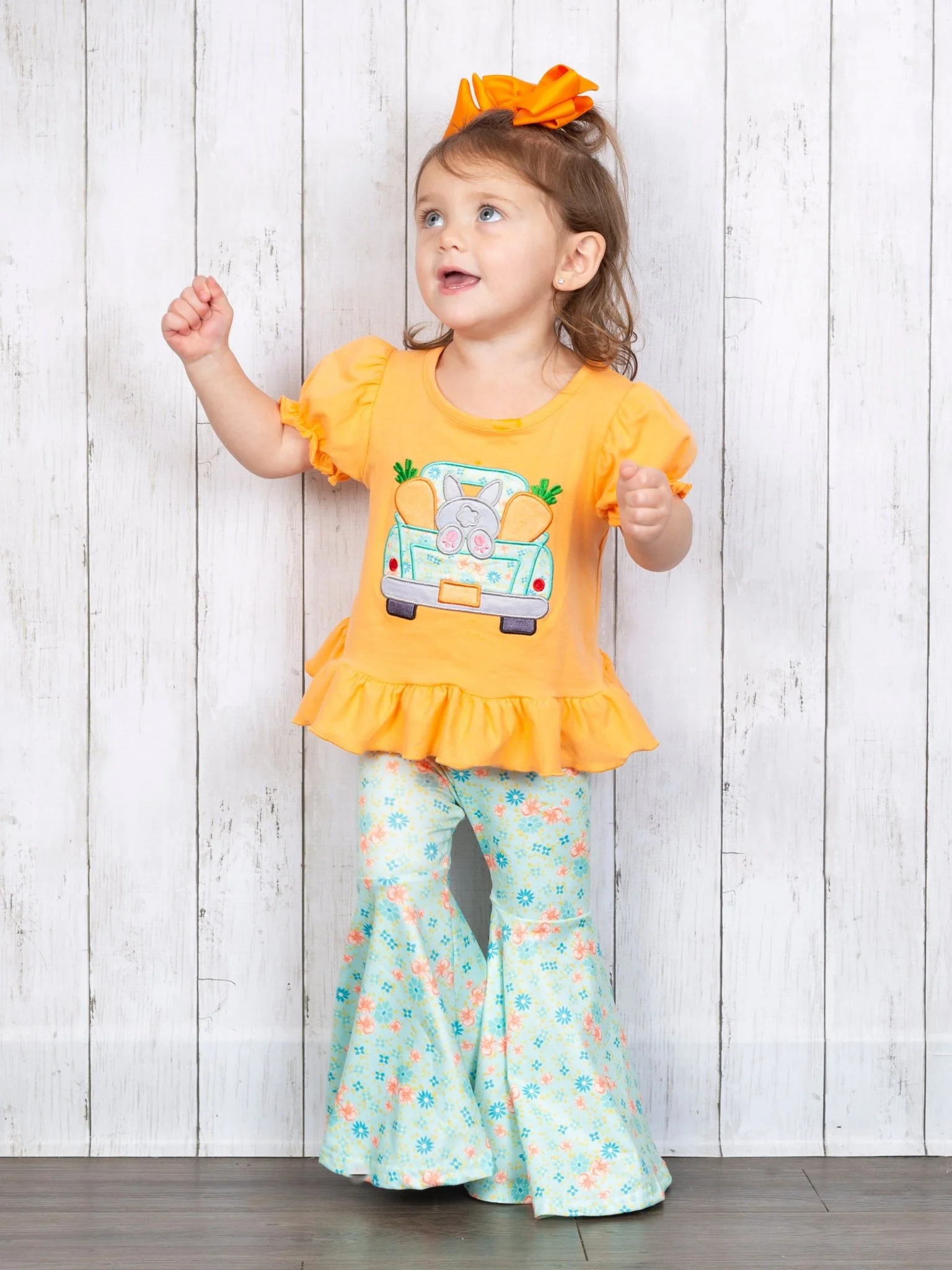 Bunny Truck Embroidered Ruffle Outfit - Image 5