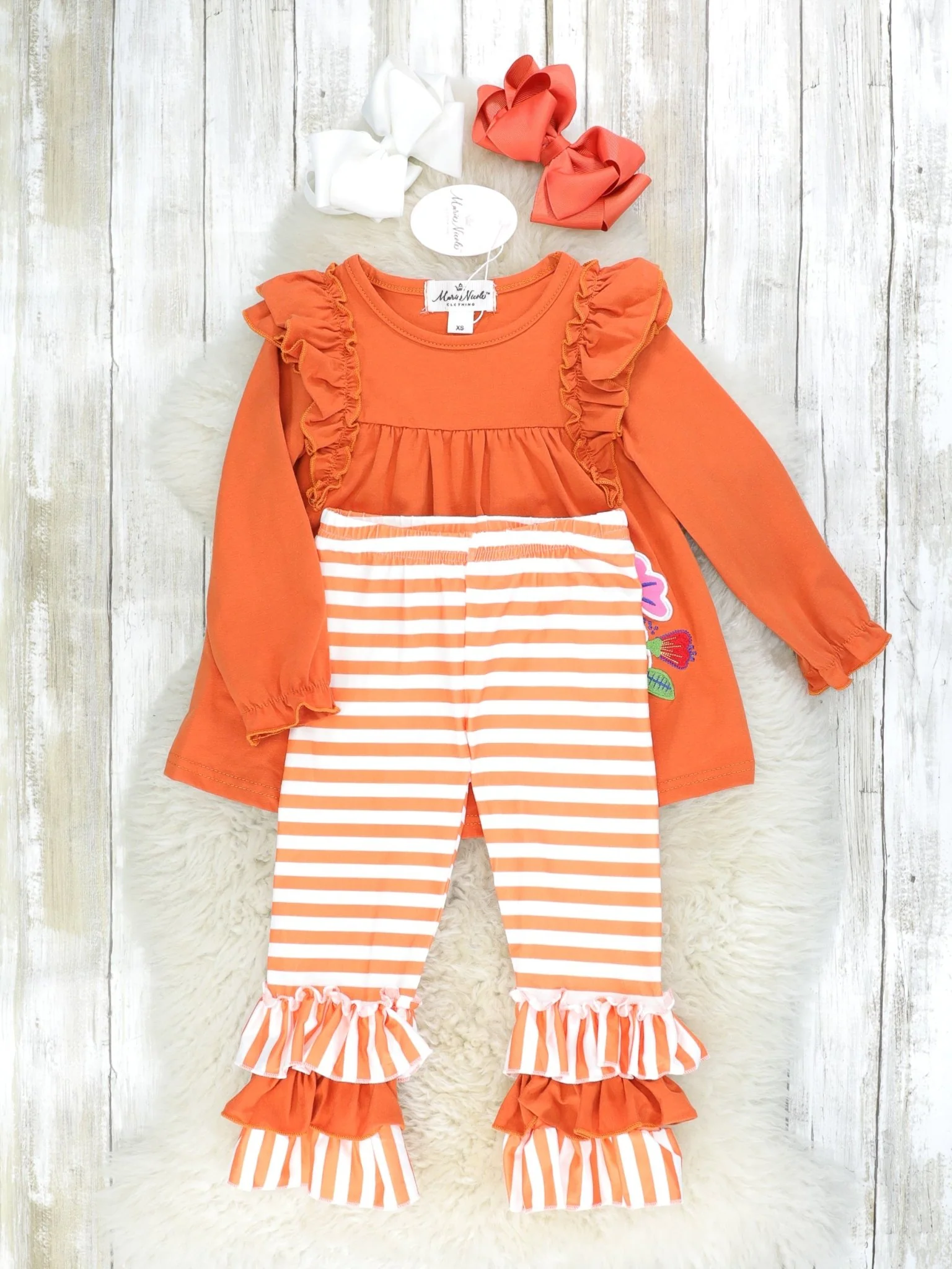 Burnt Orange Turkey Striped Outfit - Image 2