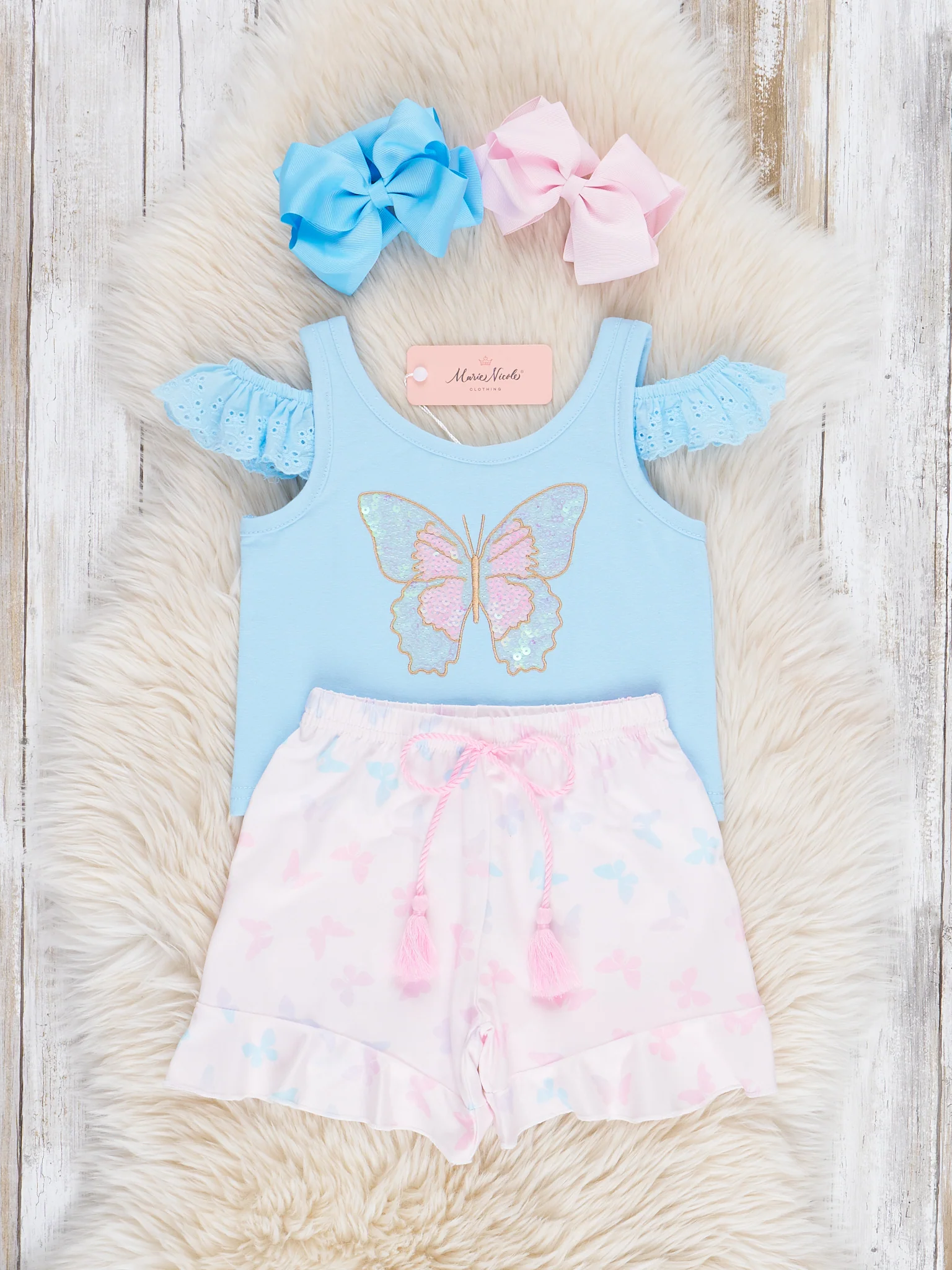 Butterfly Wishes Ruffle Outfit - Image 2