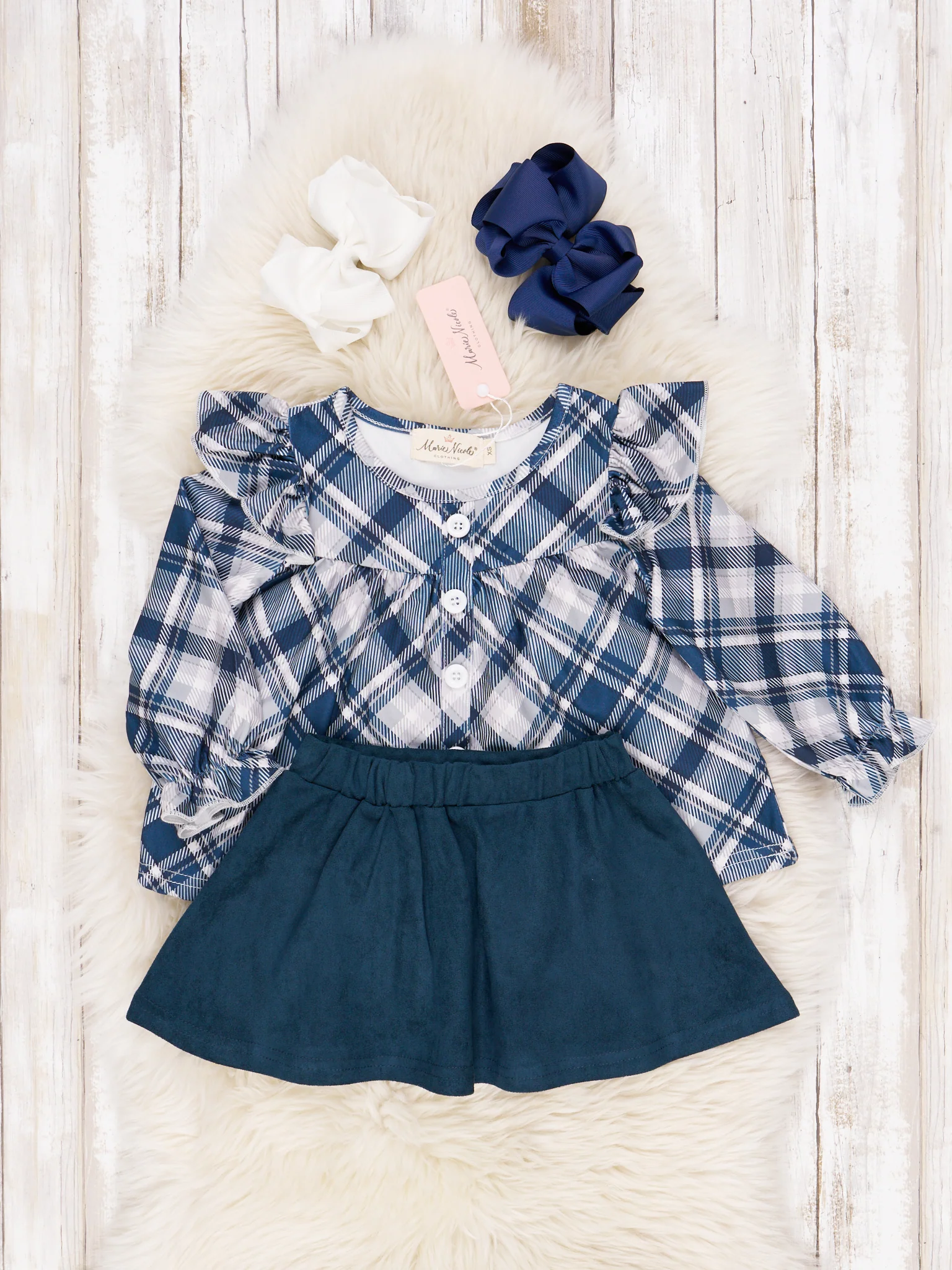 Button Blouse & Skirt Set - Image 4
