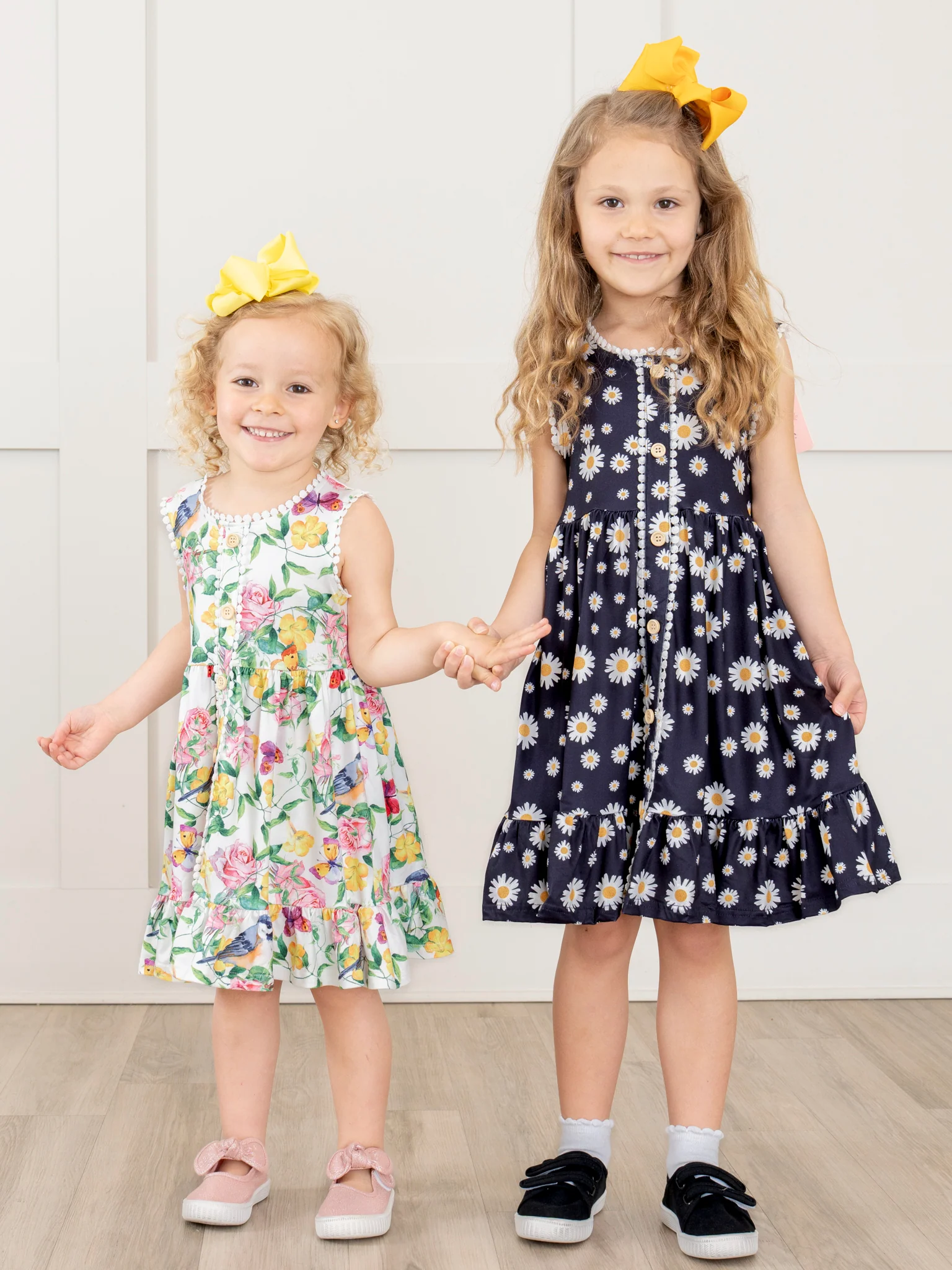Button Front Pom Pom Dress - Black Daisy - Image 4