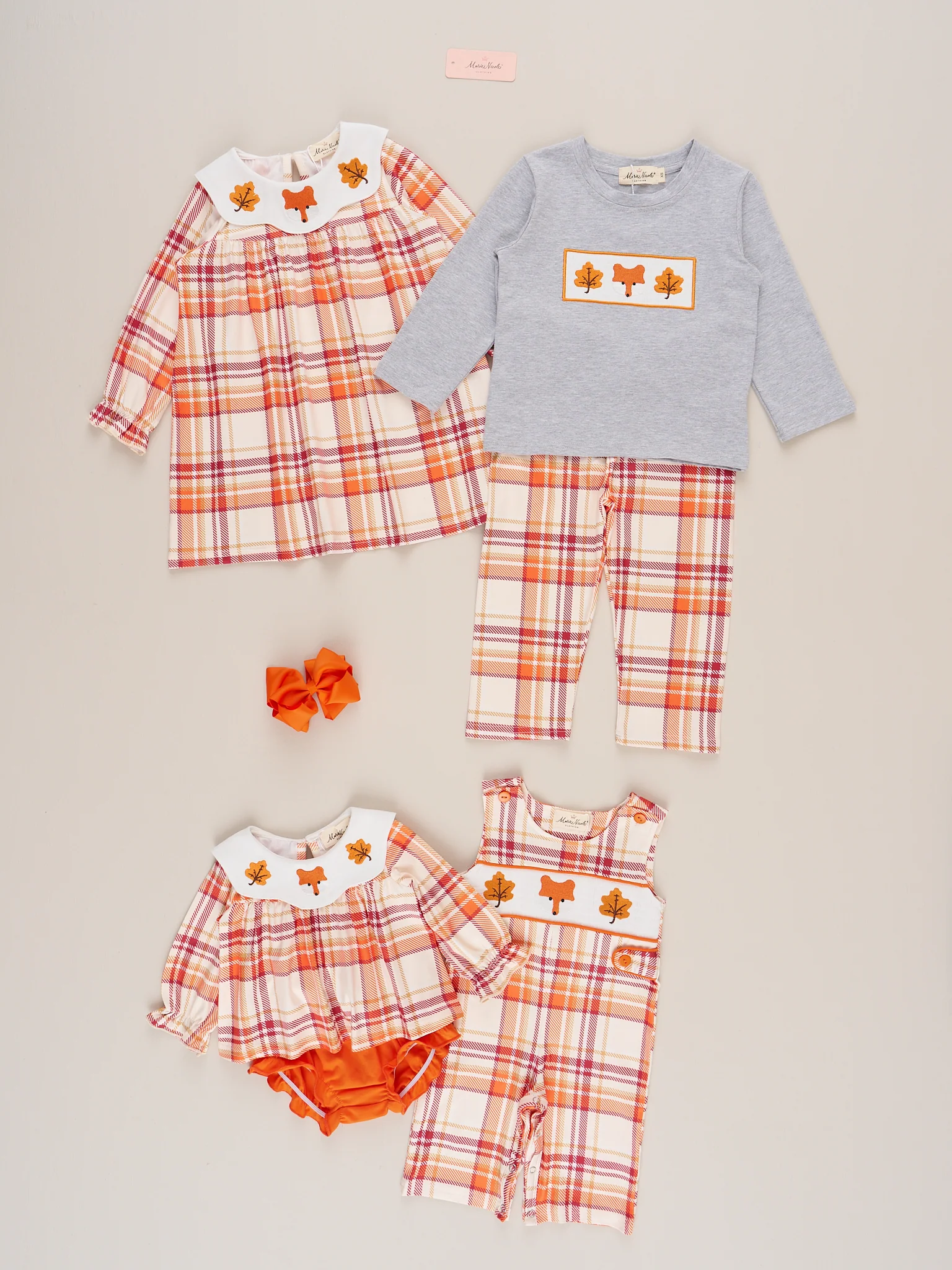 Cabin Critter Embroidered Plaid Bloomers Outfit - Image 4