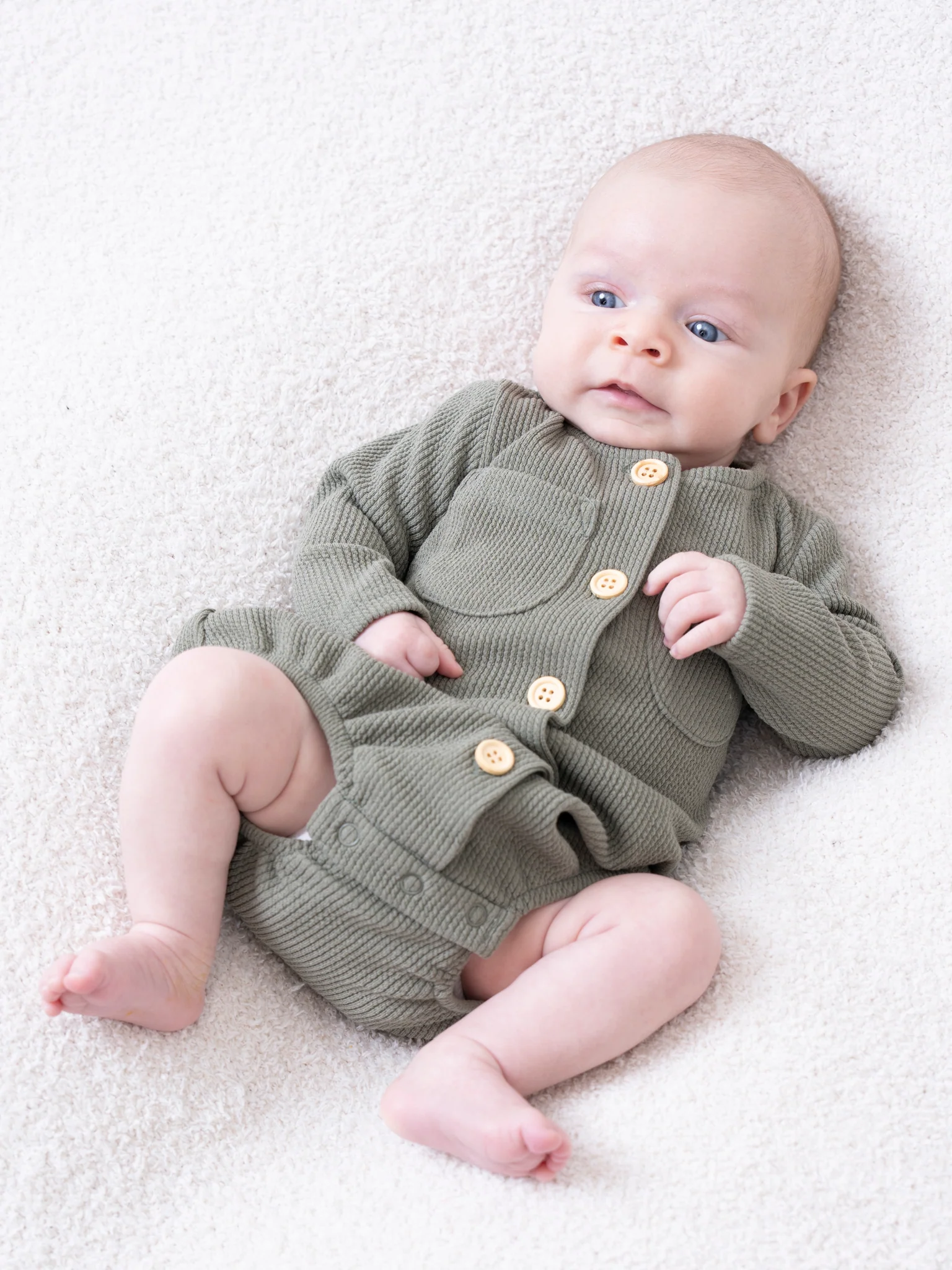 Cable Knit Button Up Bubble - Unisex - Image 3