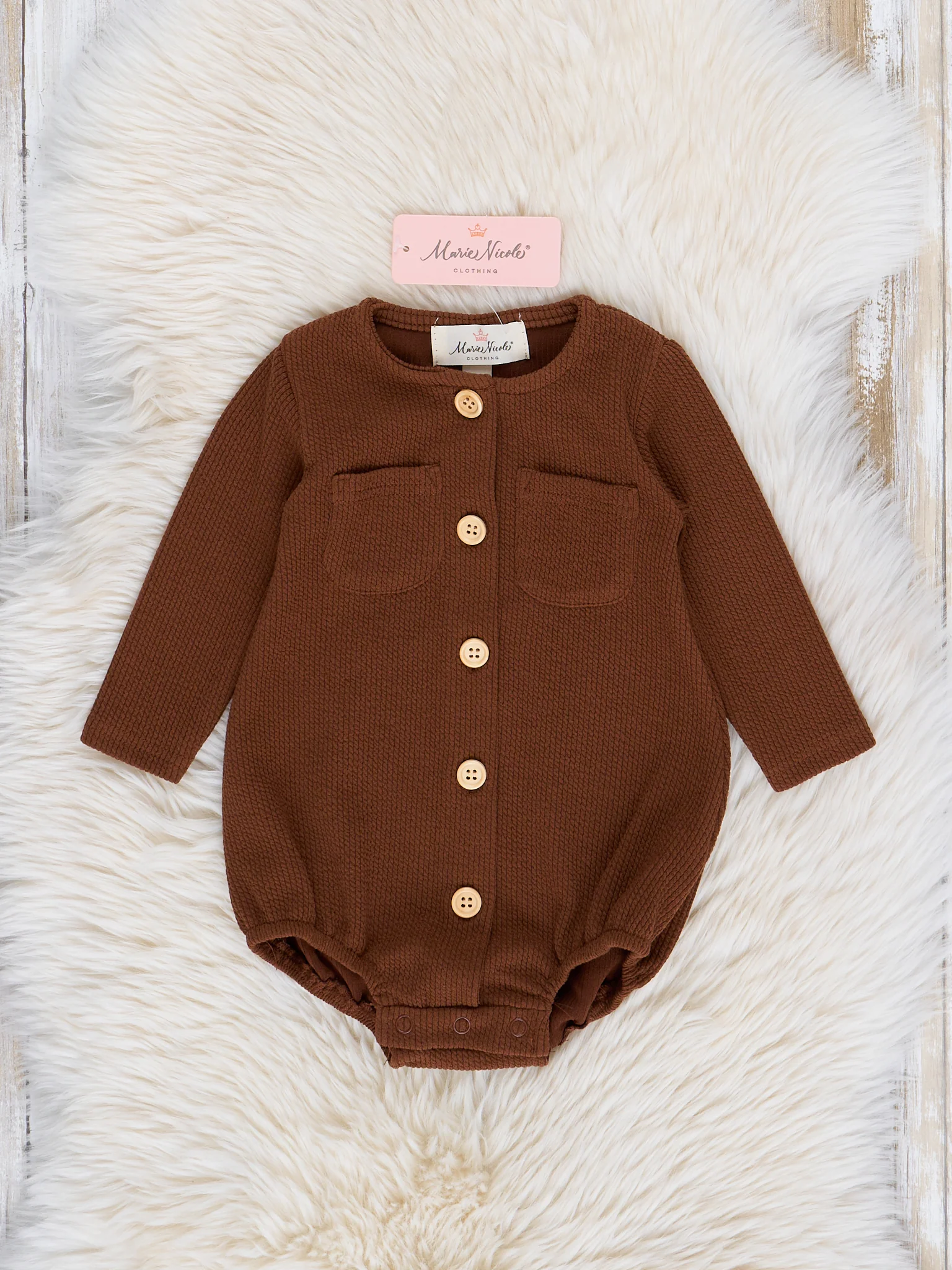 Cable Knit Button Up Bubble - Unisex - Image 6