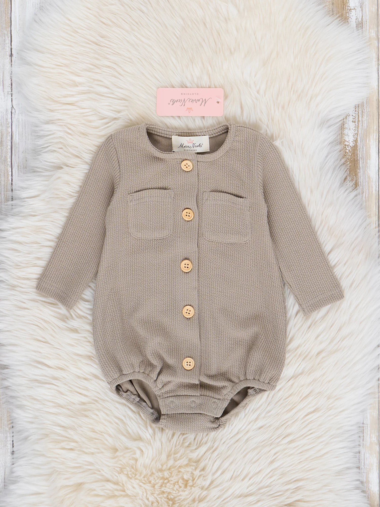 Cable Knit Button Up Bubble - Unisex - Image 7