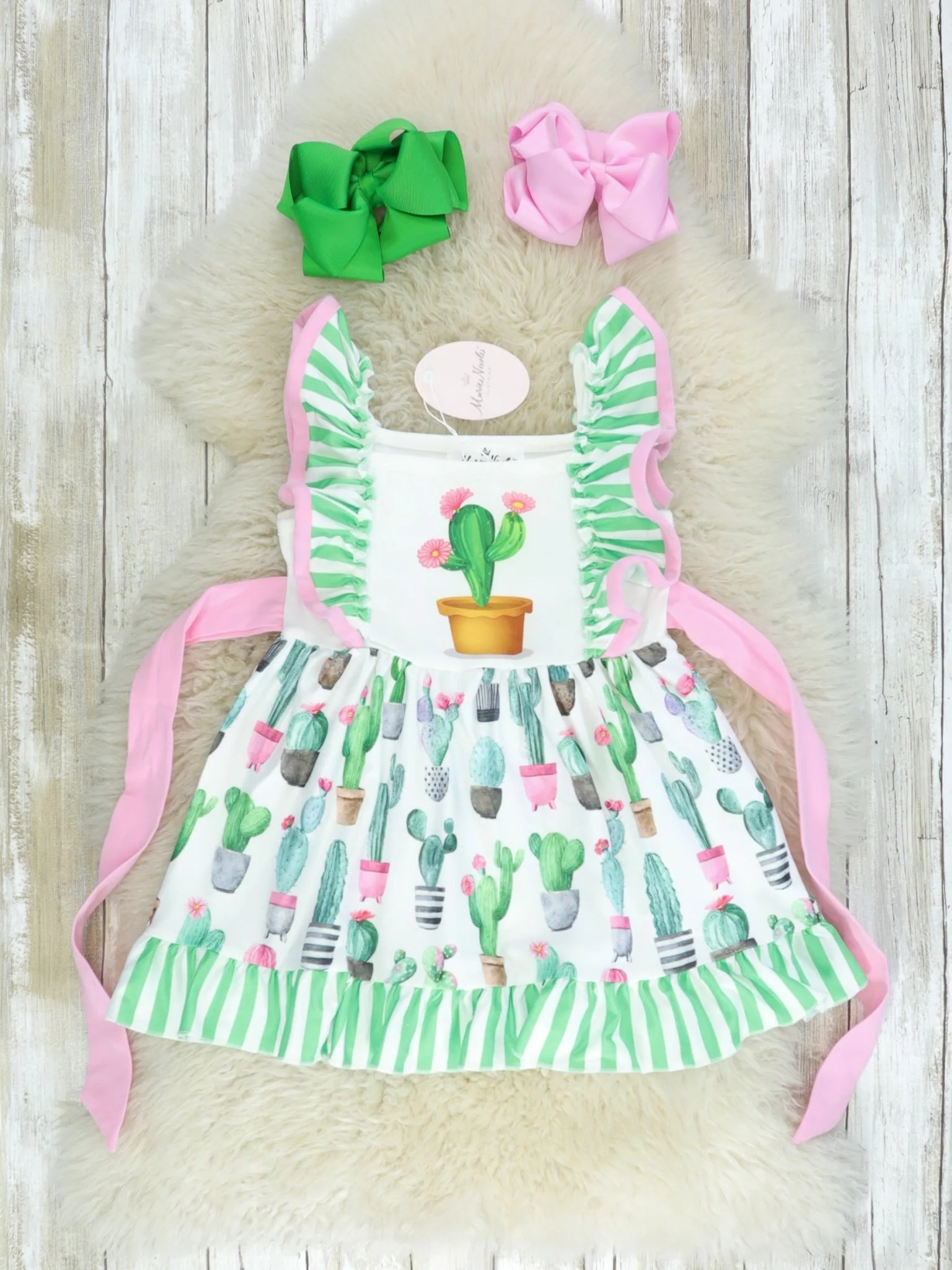Cacti Ruffle Dress