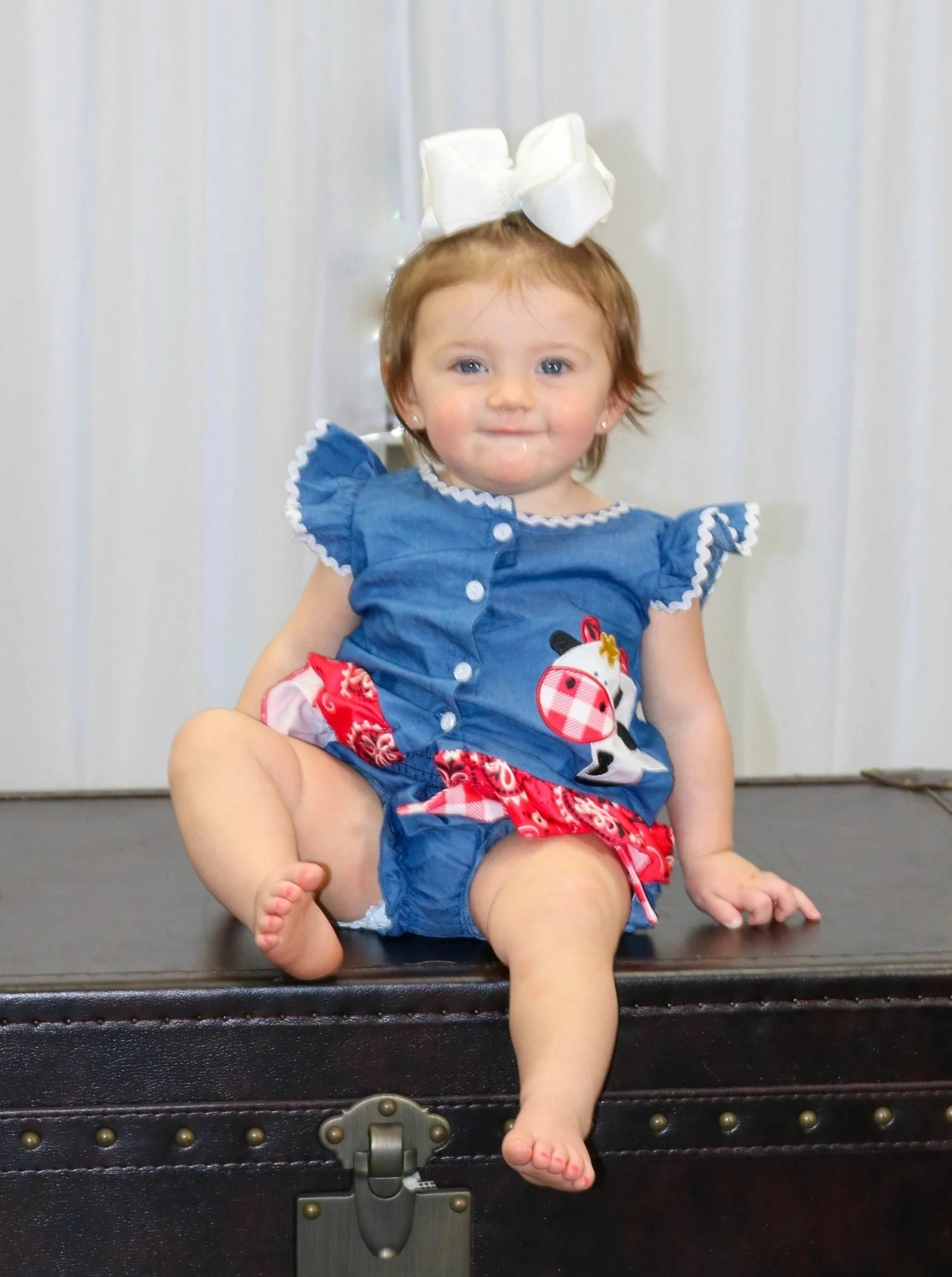Chambray Bandana Cow Bloomer Outfit - Image 5