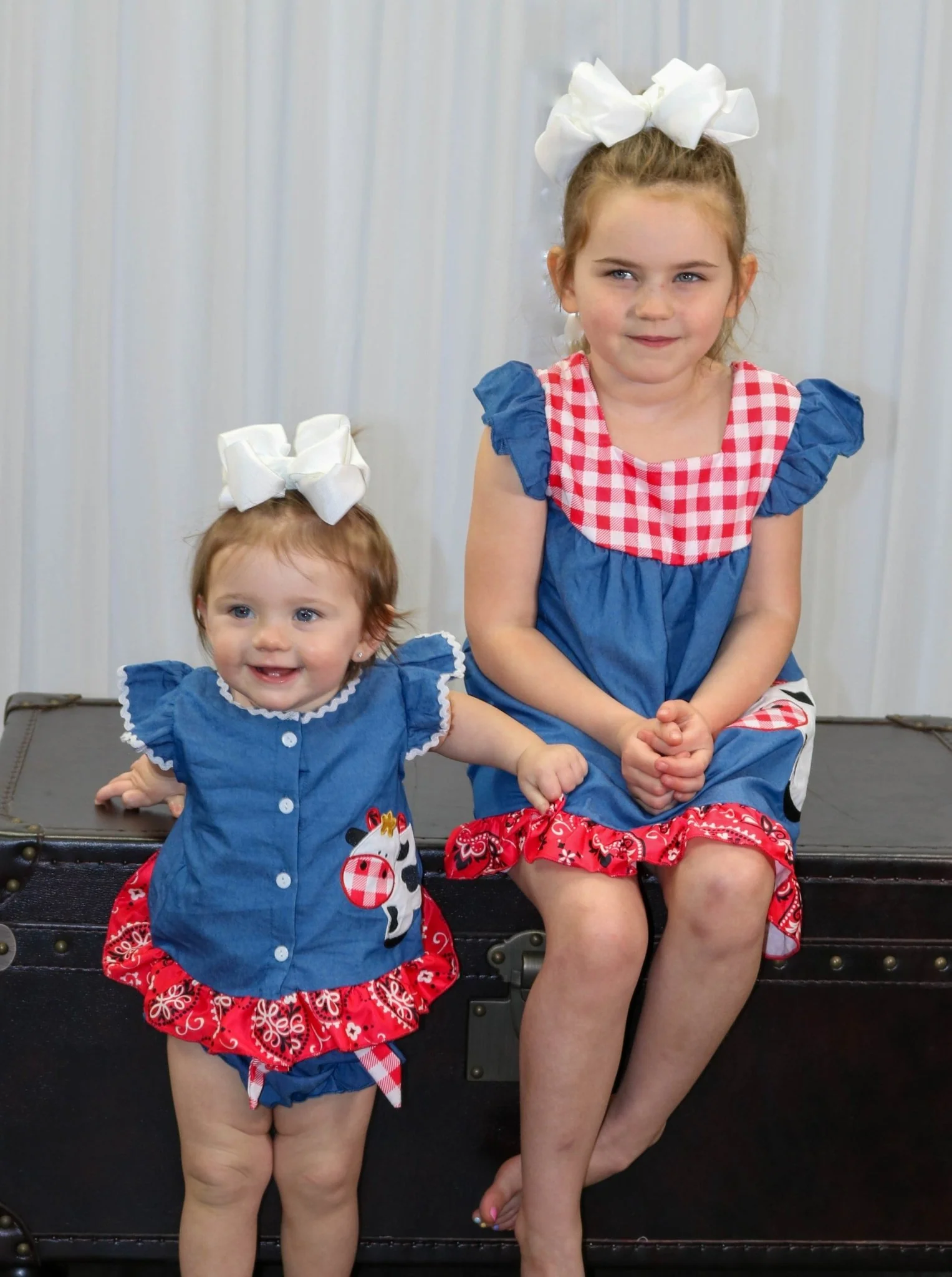 Chambray Bandana Cow Bloomer Outfit - Image 7