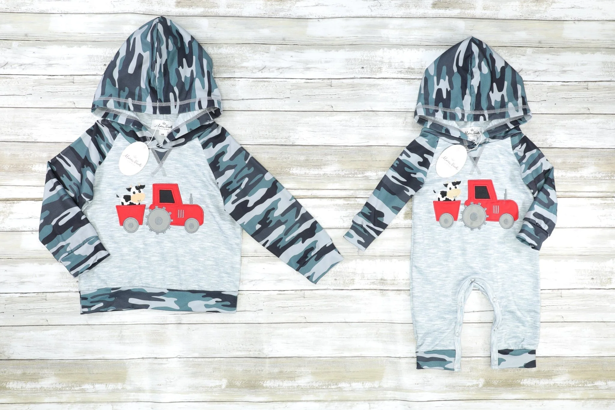 Camouflage Cow On Tractor Hoodie - Image 2
