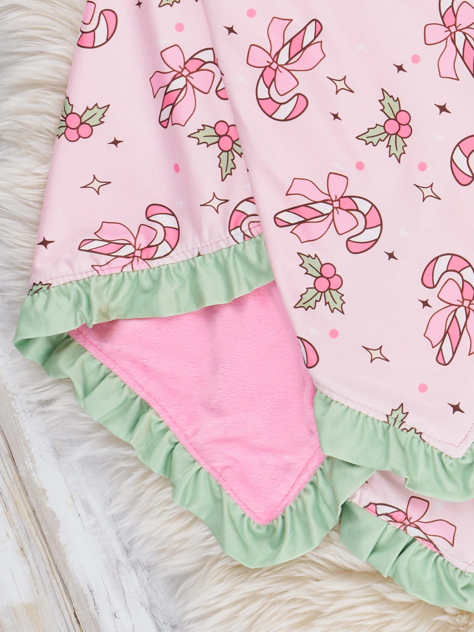 Candy Cane Snuggle Blanket - Image 2