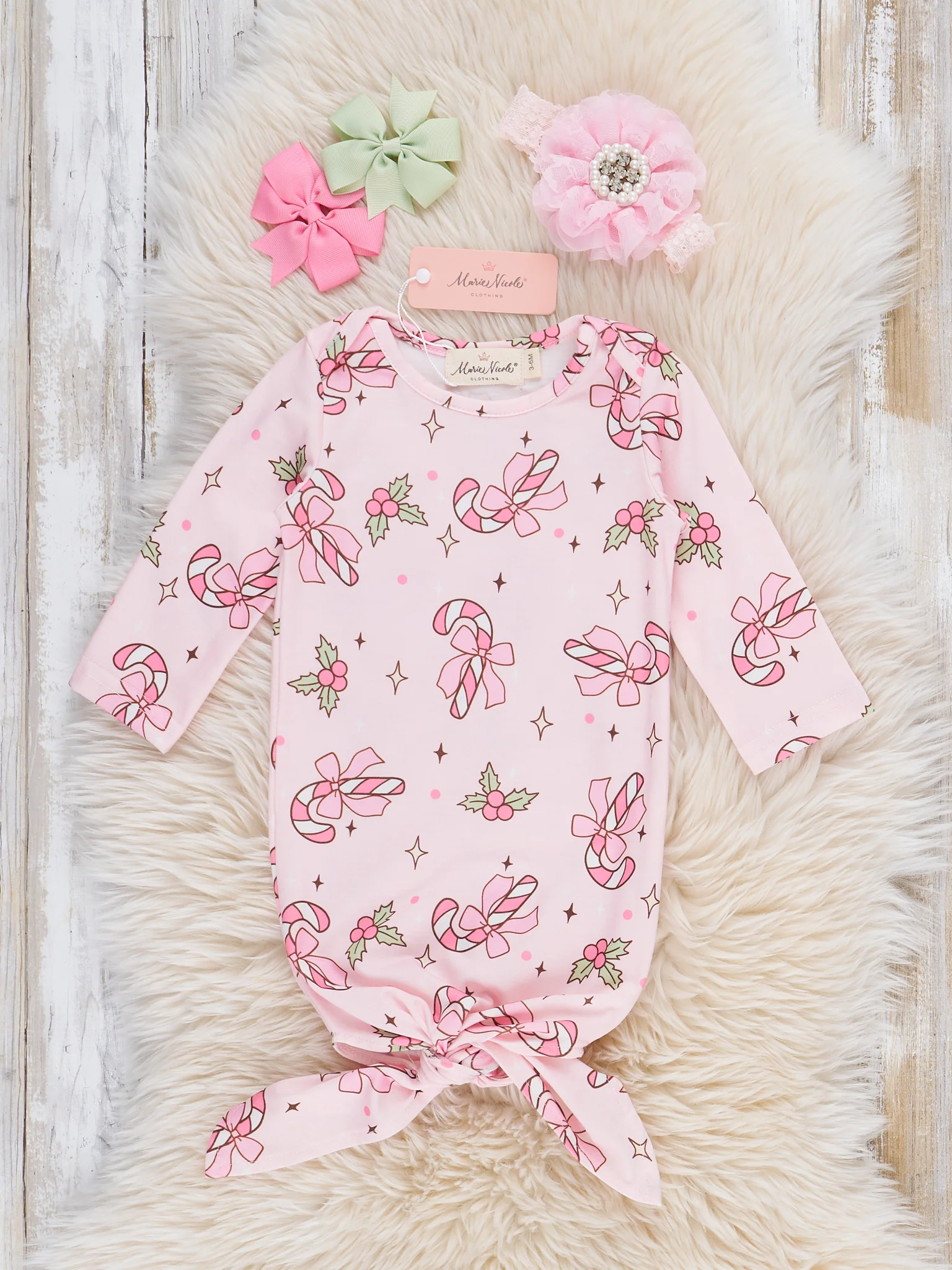 Candy Cane Snuggle Knot Gown