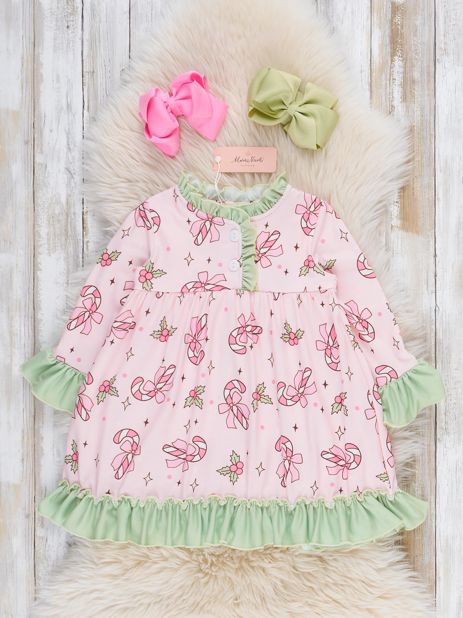 Candy Cane Snuggle Ruffled Nightgown - Image 2