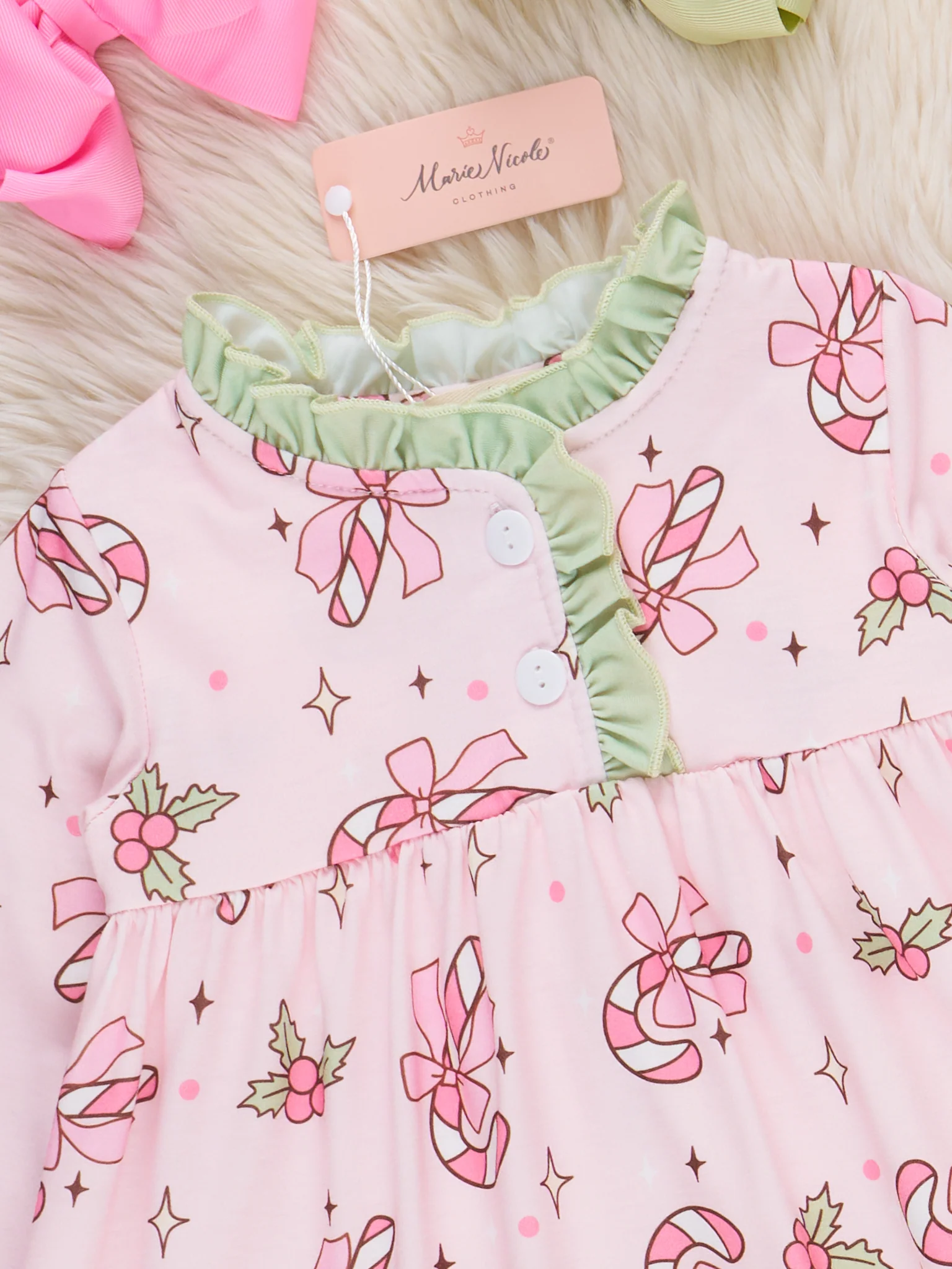Candy Cane Snuggle Ruffled Nightgown - Image 3