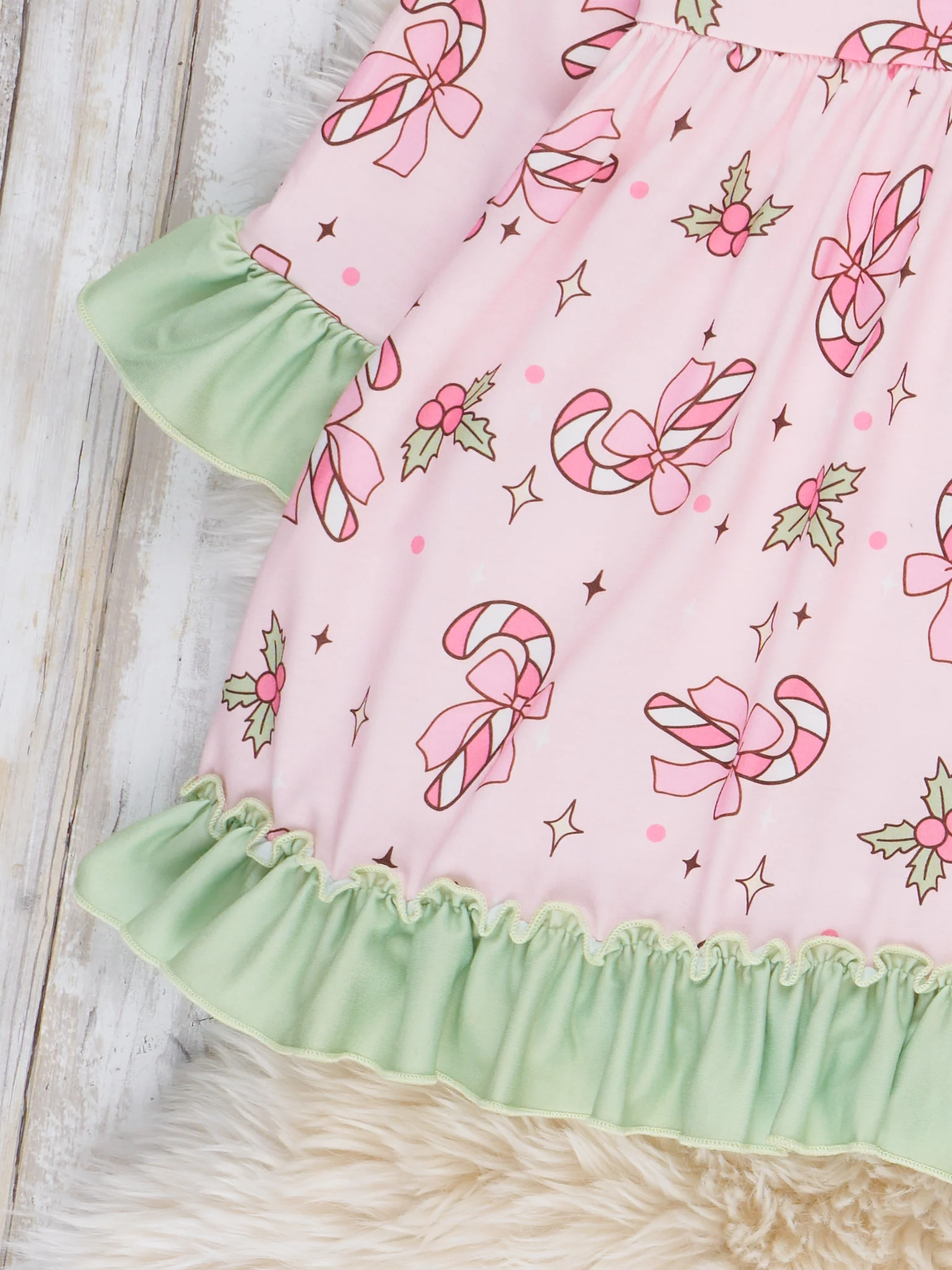 Candy Cane Snuggle Ruffled Nightgown - Image 4