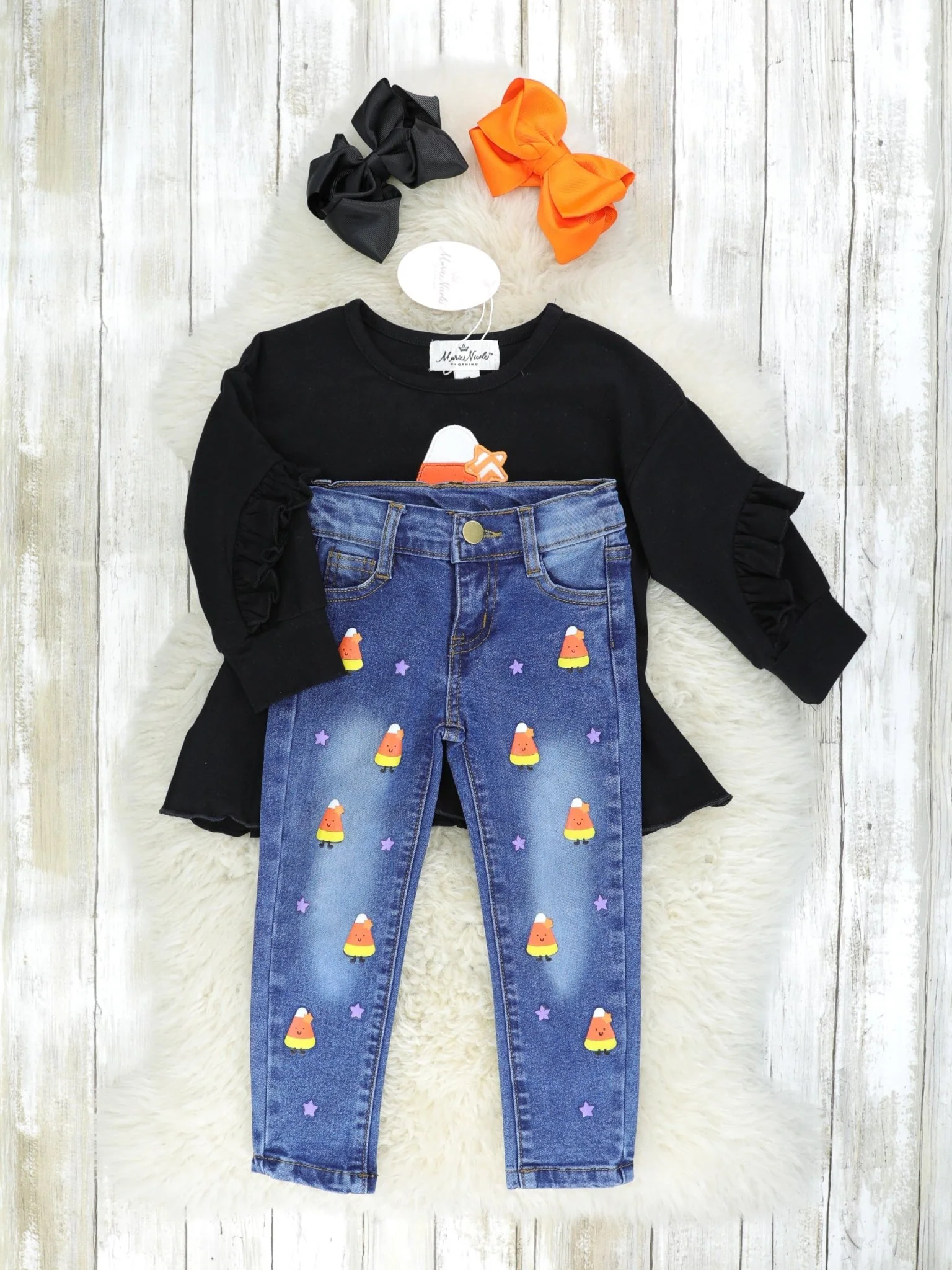 Candy Corn Denim Outfit - Image 2