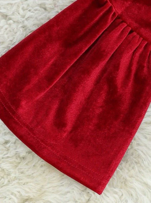 Candycane Peplum Top & Velvet Bell Bottoms Outfit - Image 3