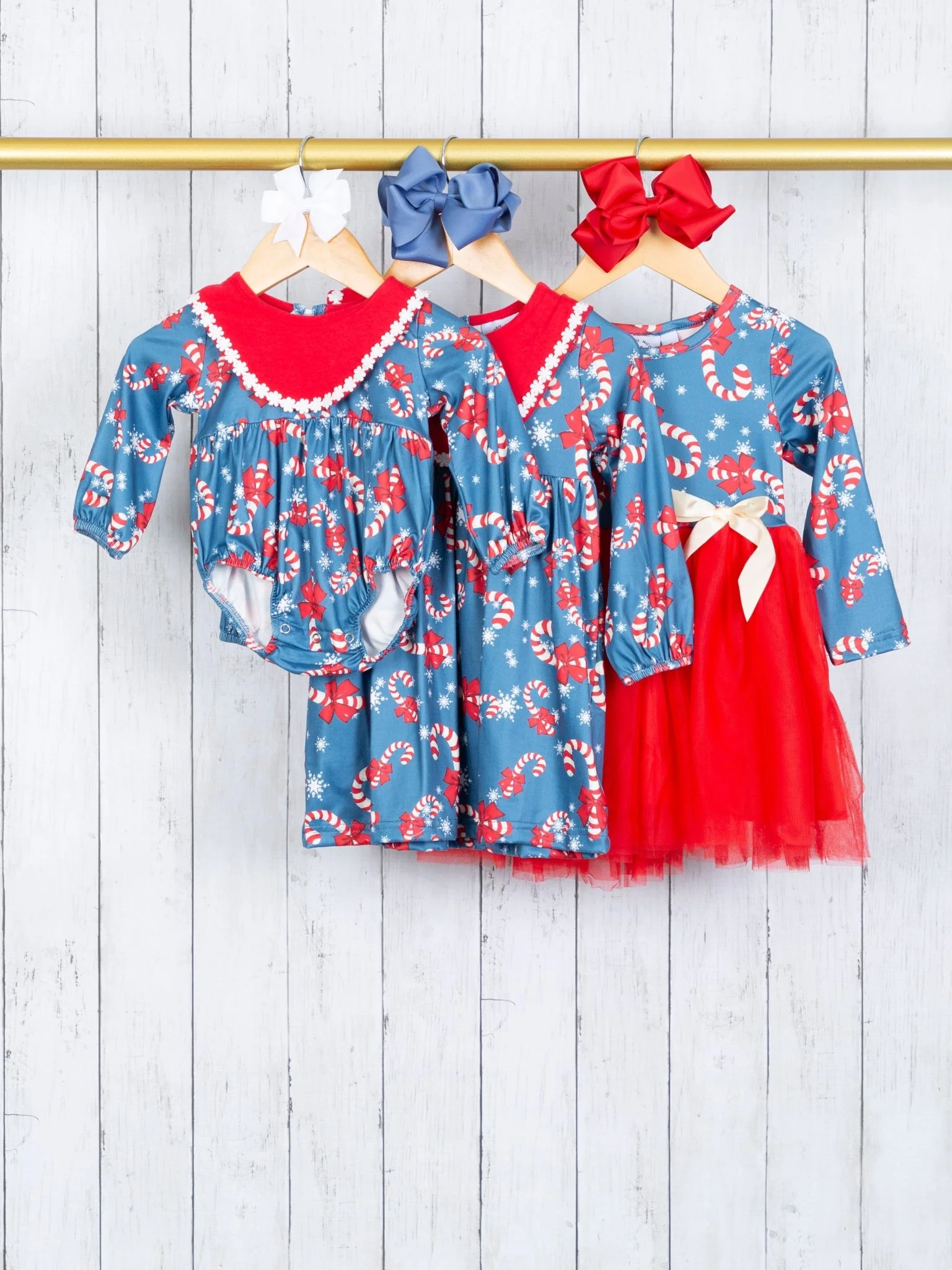 Candycane Tulle Bow Dress - Image 2