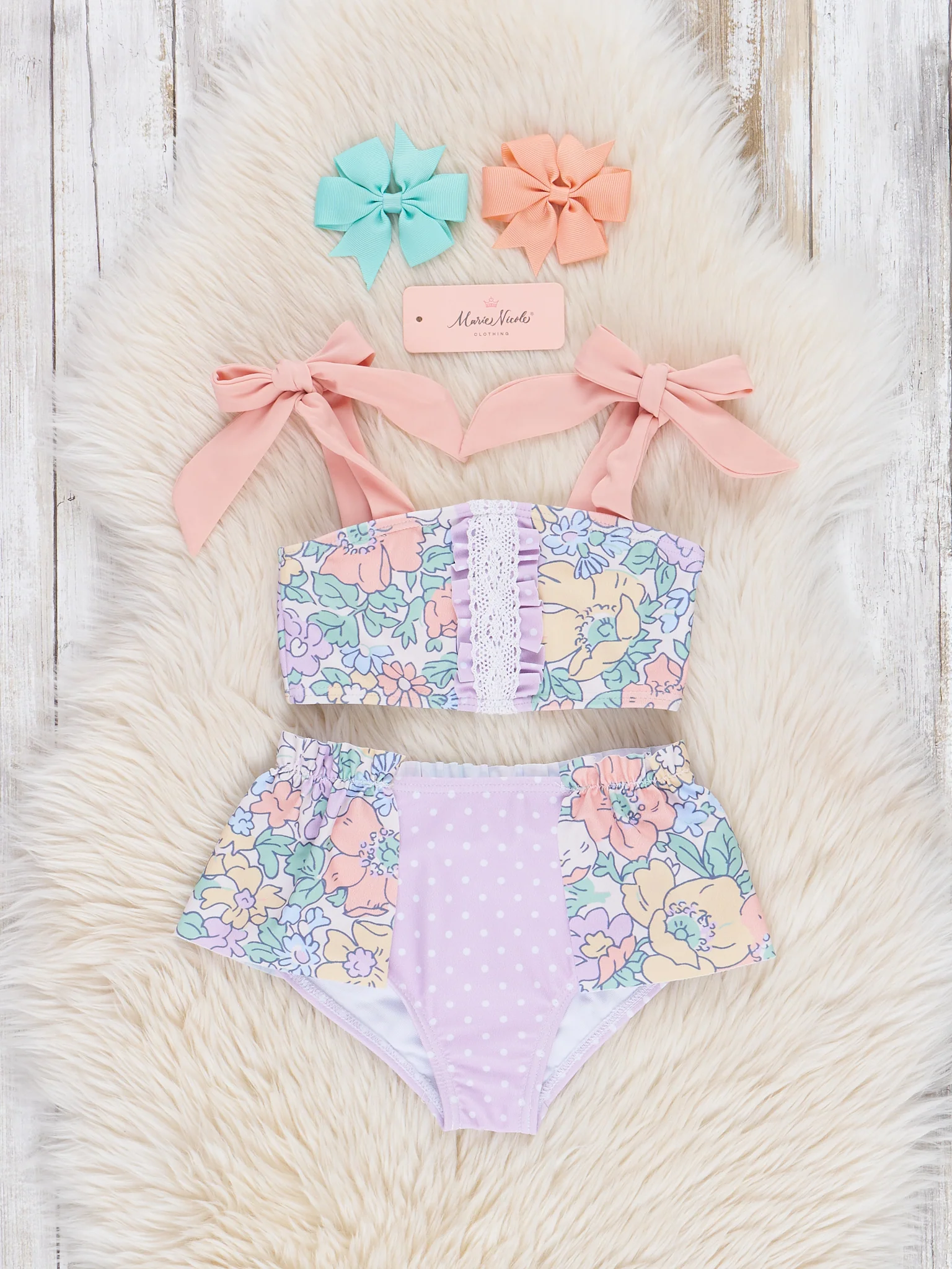 Canna Lilly Doodles Tie Swimsuit