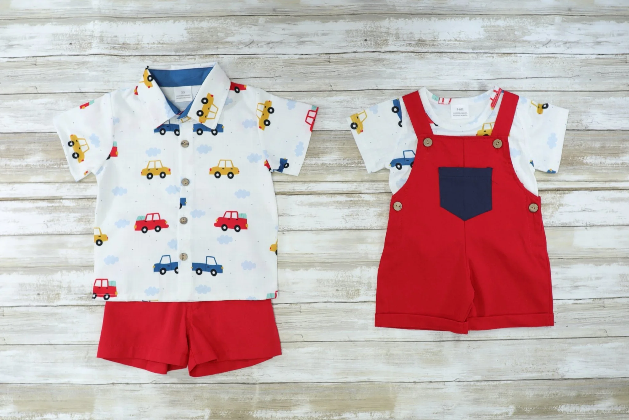 Car Polo & Red Shorts Outfit - Image 4