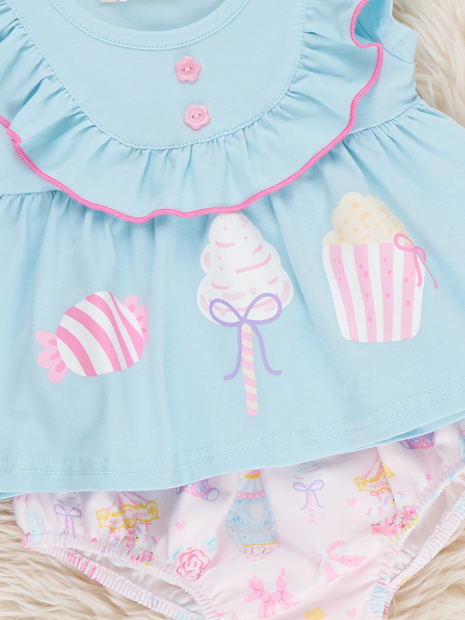 Carousel Twirls Ruffle Bloomers Outfit - Image 2