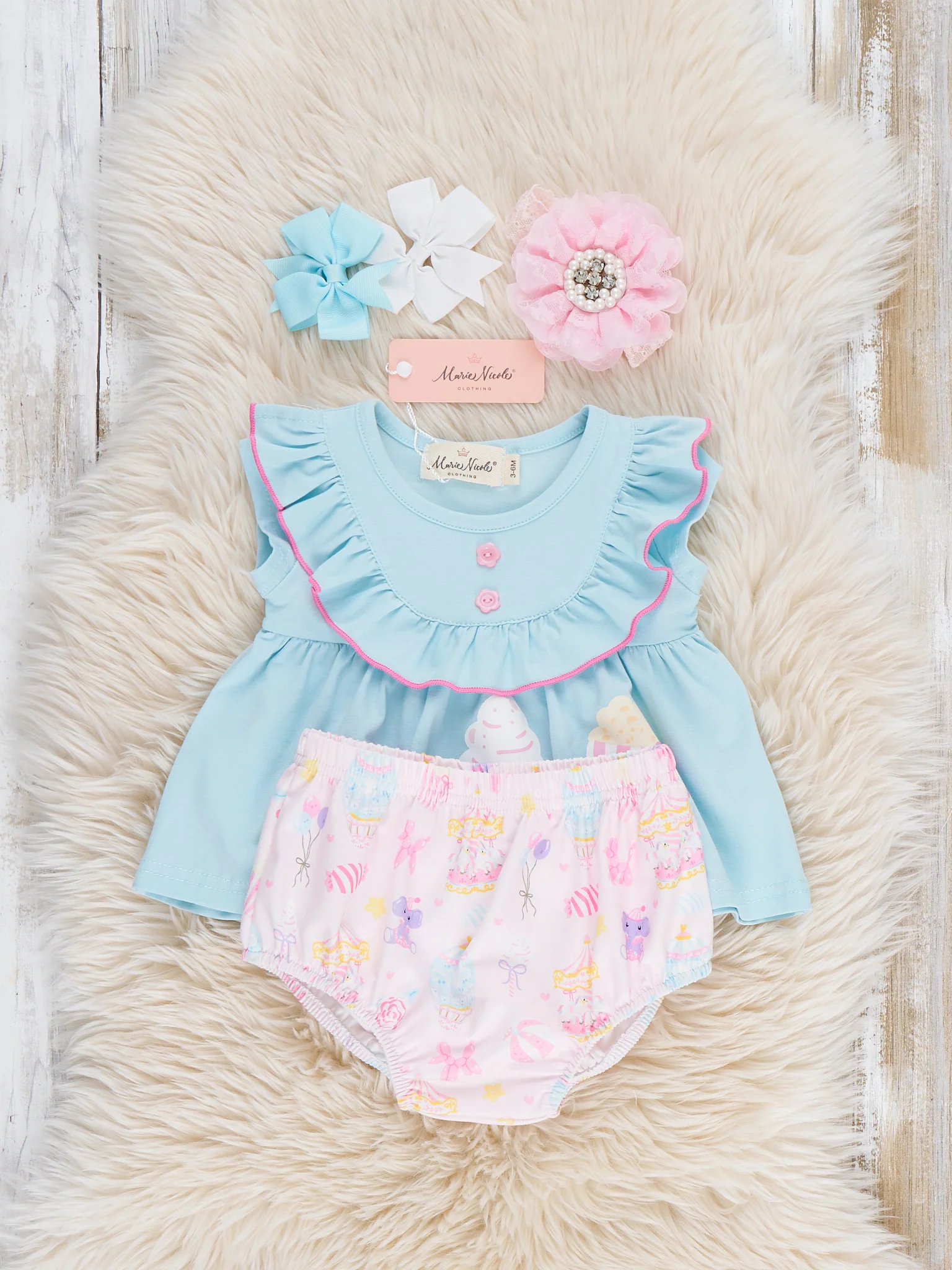 Carousel Twirls Ruffle Bloomers Outfit - Image 3