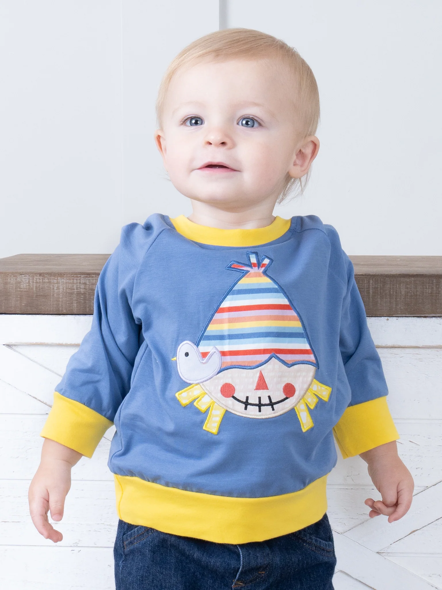 Chambray Rainbow Scarecrow Top
