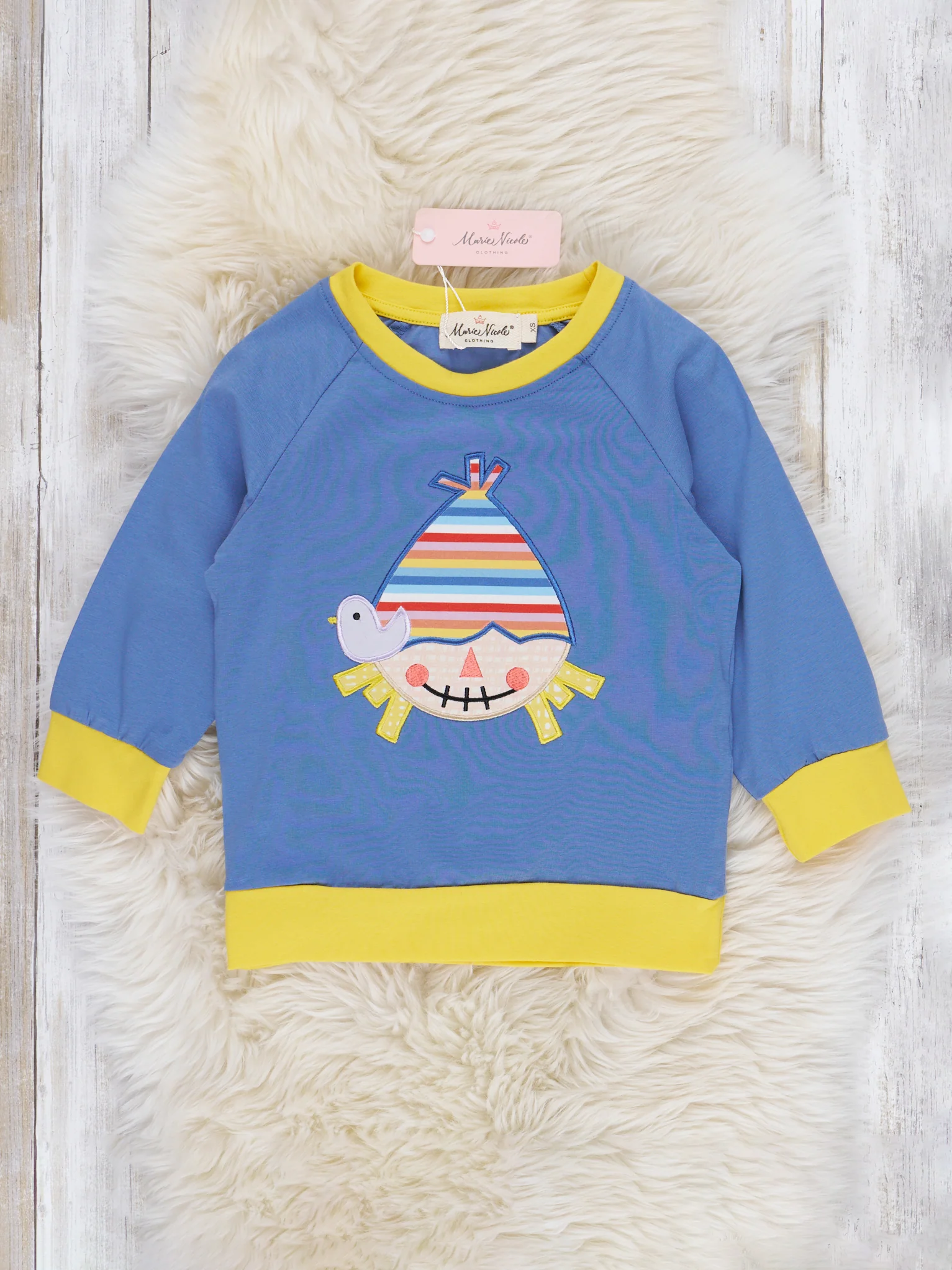 Chambray Rainbow Scarecrow Top - Image 2