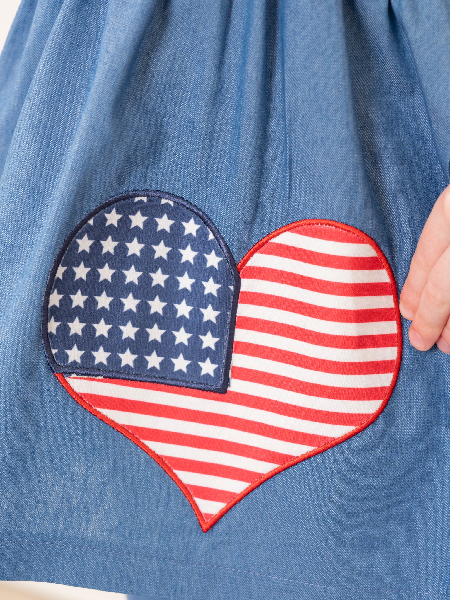 Chambray Stars & Stripes Ruffle Outfit - Image 5
