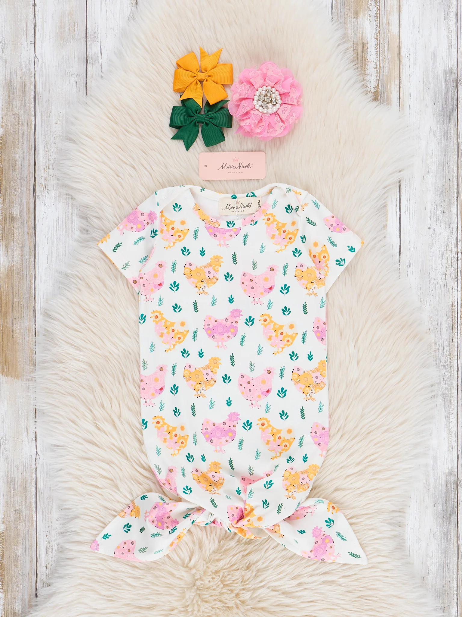 Charming Chickens Knot Gown