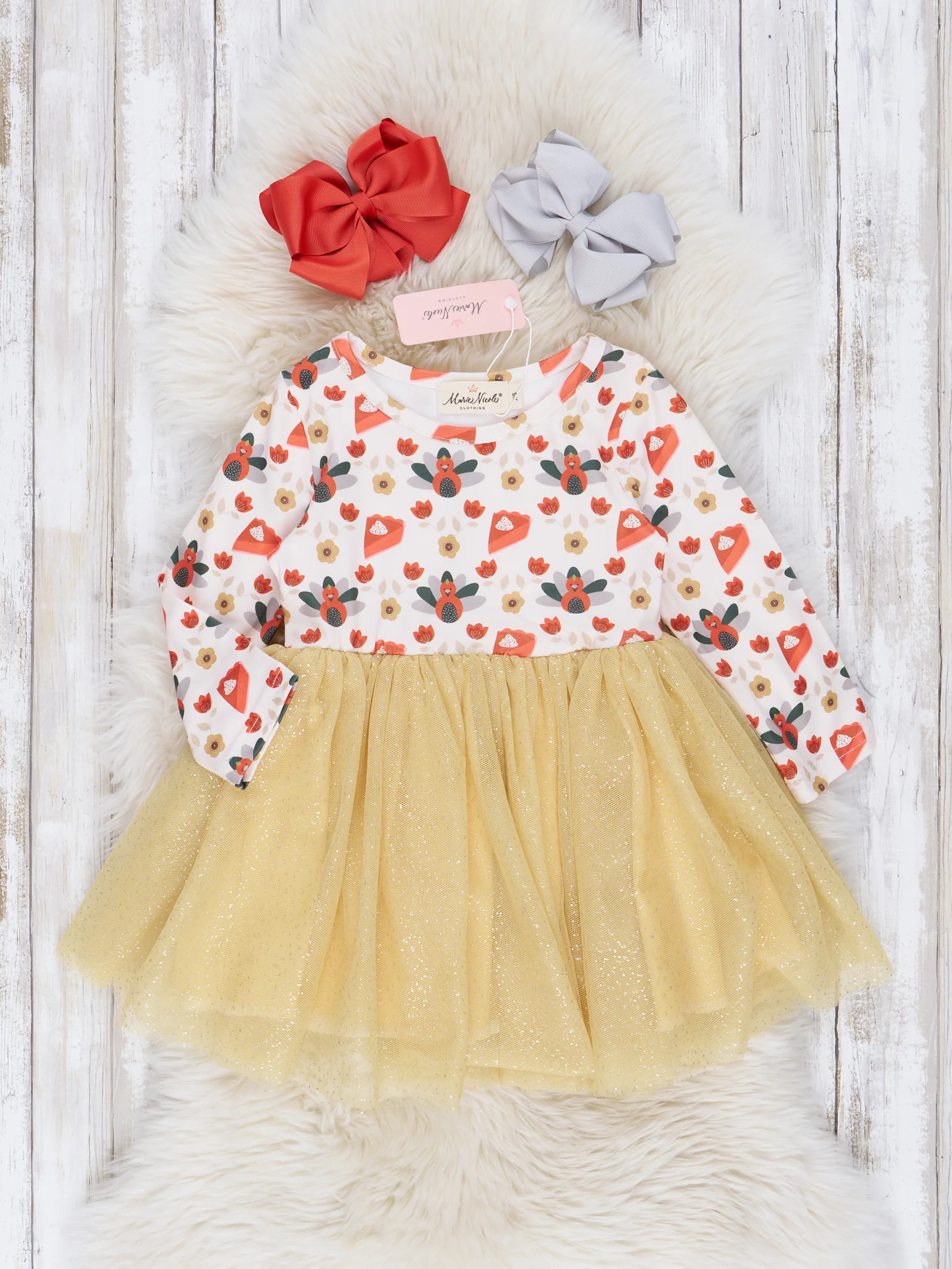 Chartreuse Turkey Tulle Dress