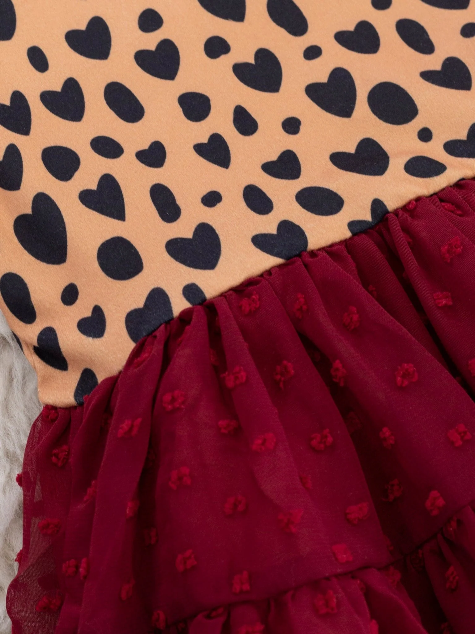 Cheetah Hearts Swiss Dot Tie Dress - Image 2